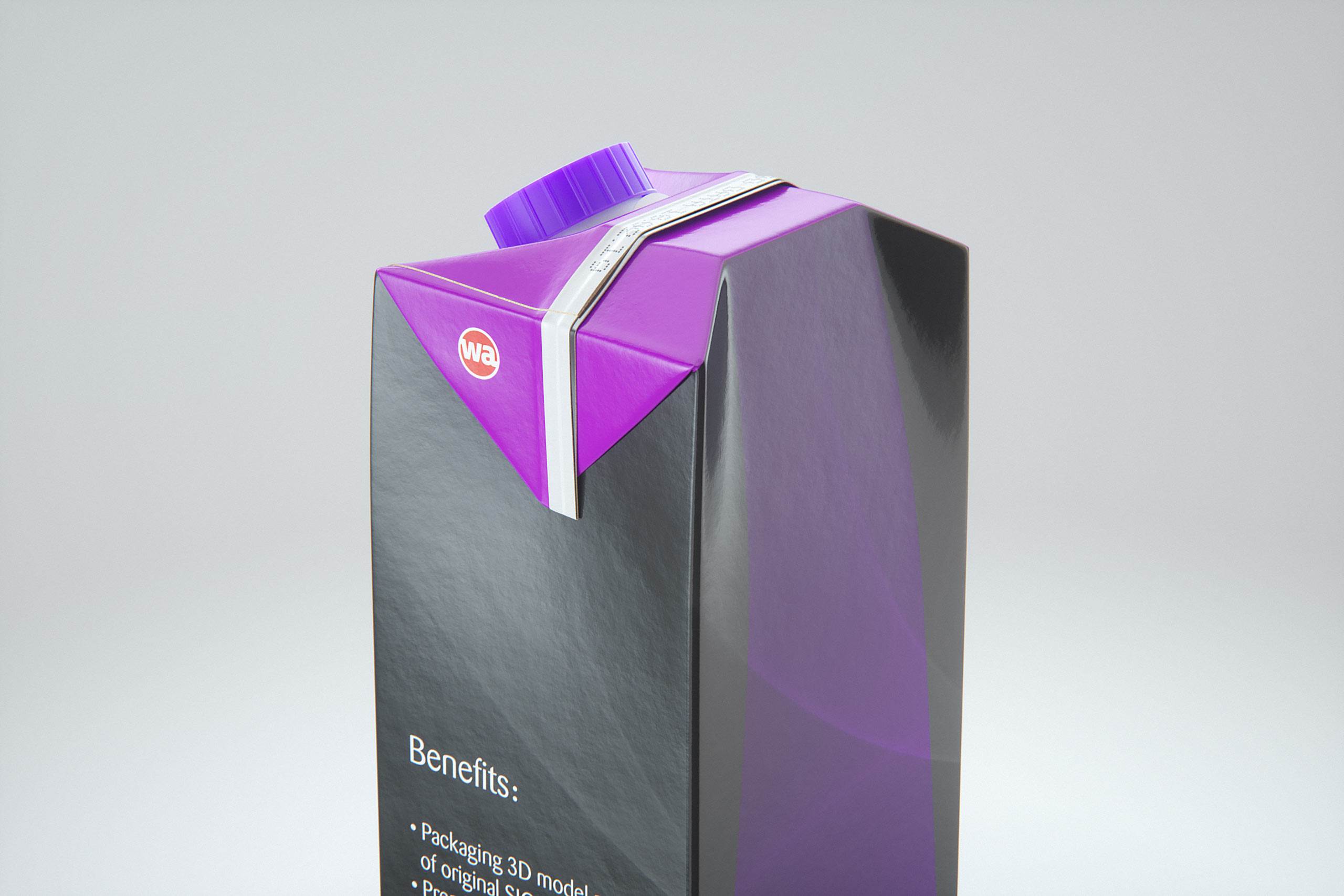 SIG combiFit Midi 1000ml with combiSwift closure packaging 3D model