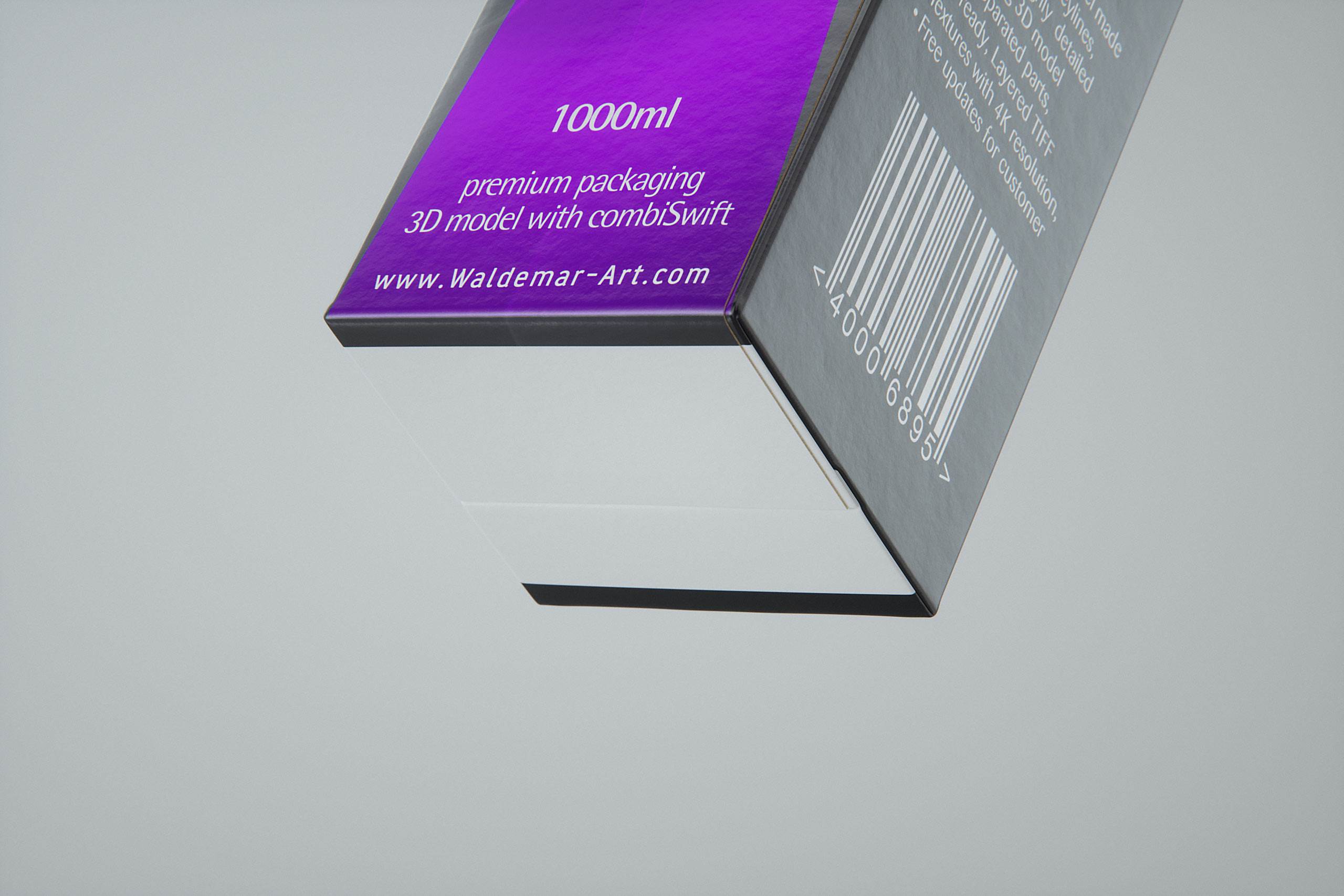 SIG combiFit Midi 1000ml with combiSwift closure packaging 3D model