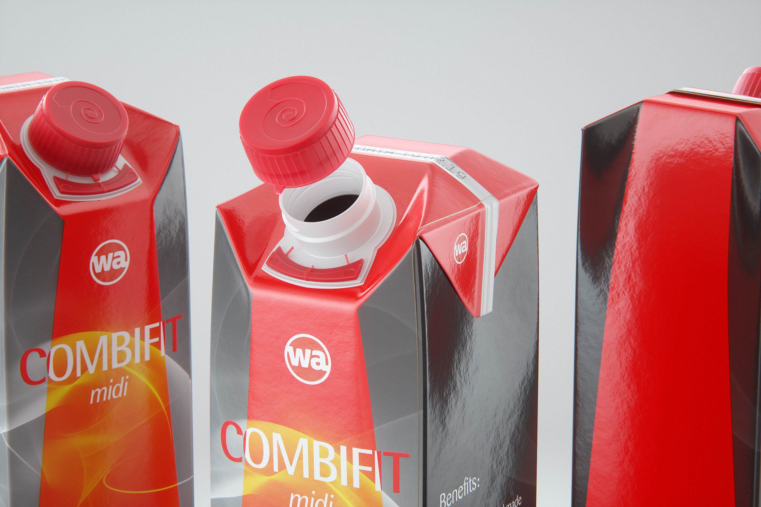 SIG combiFit Midi 1000ml with combiTwist closure packaging 3D model