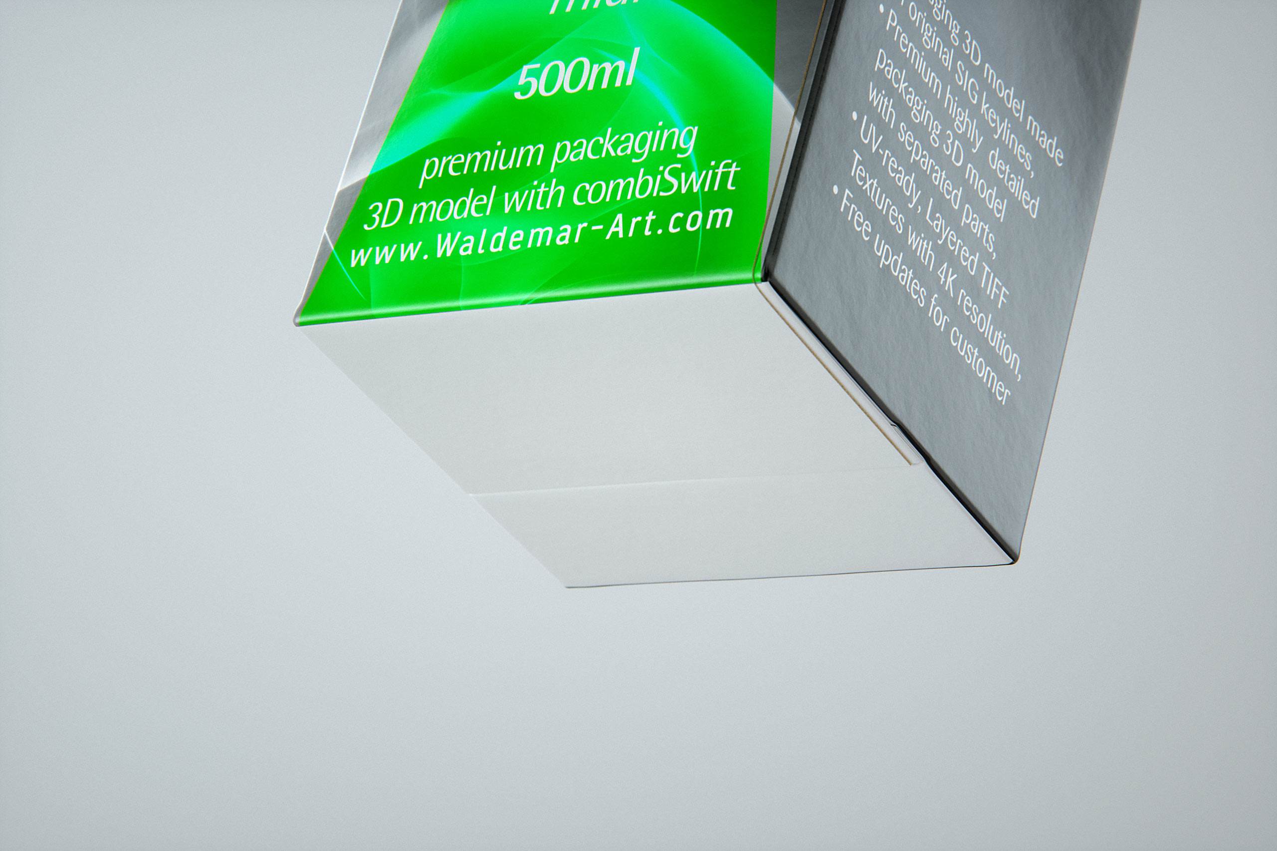 SIG combiFit Midi 500ml with combiSwift closure packaging 3D model