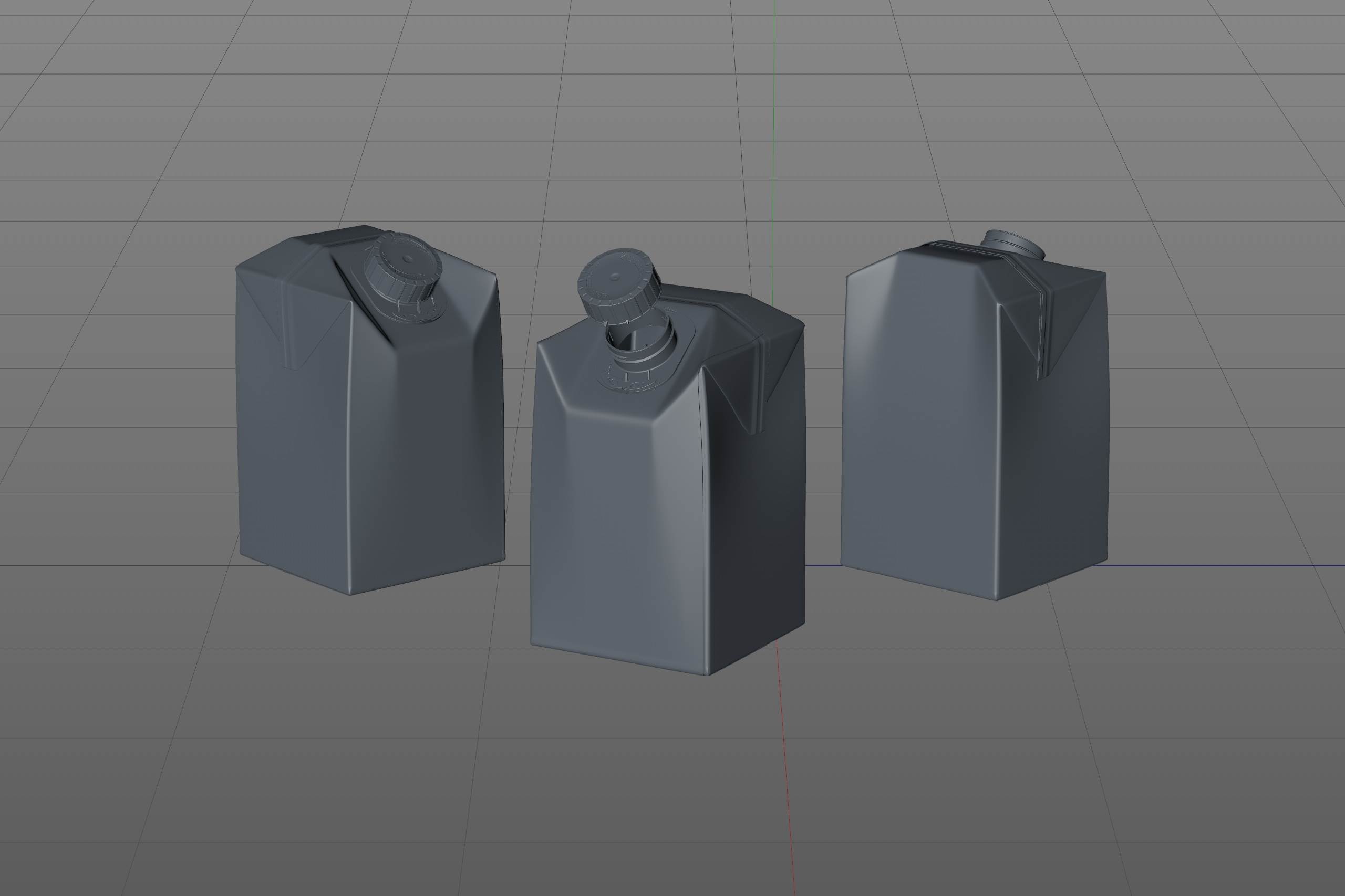 SIG combiFit Midi 500ml with combiSwift closure packaging 3D model