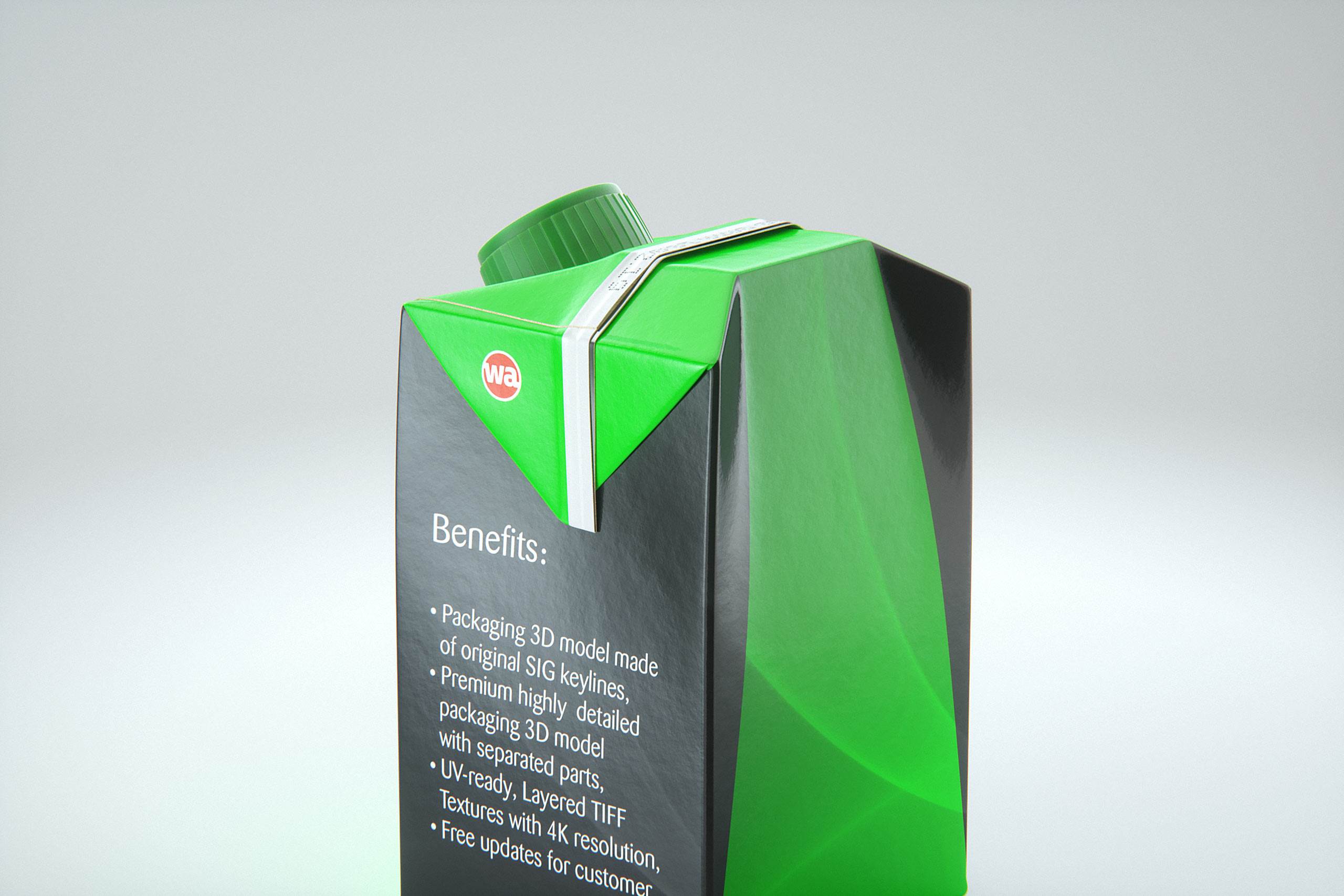 SIG combiFit Midi 500ml with combiTwist closure packaging 3D model