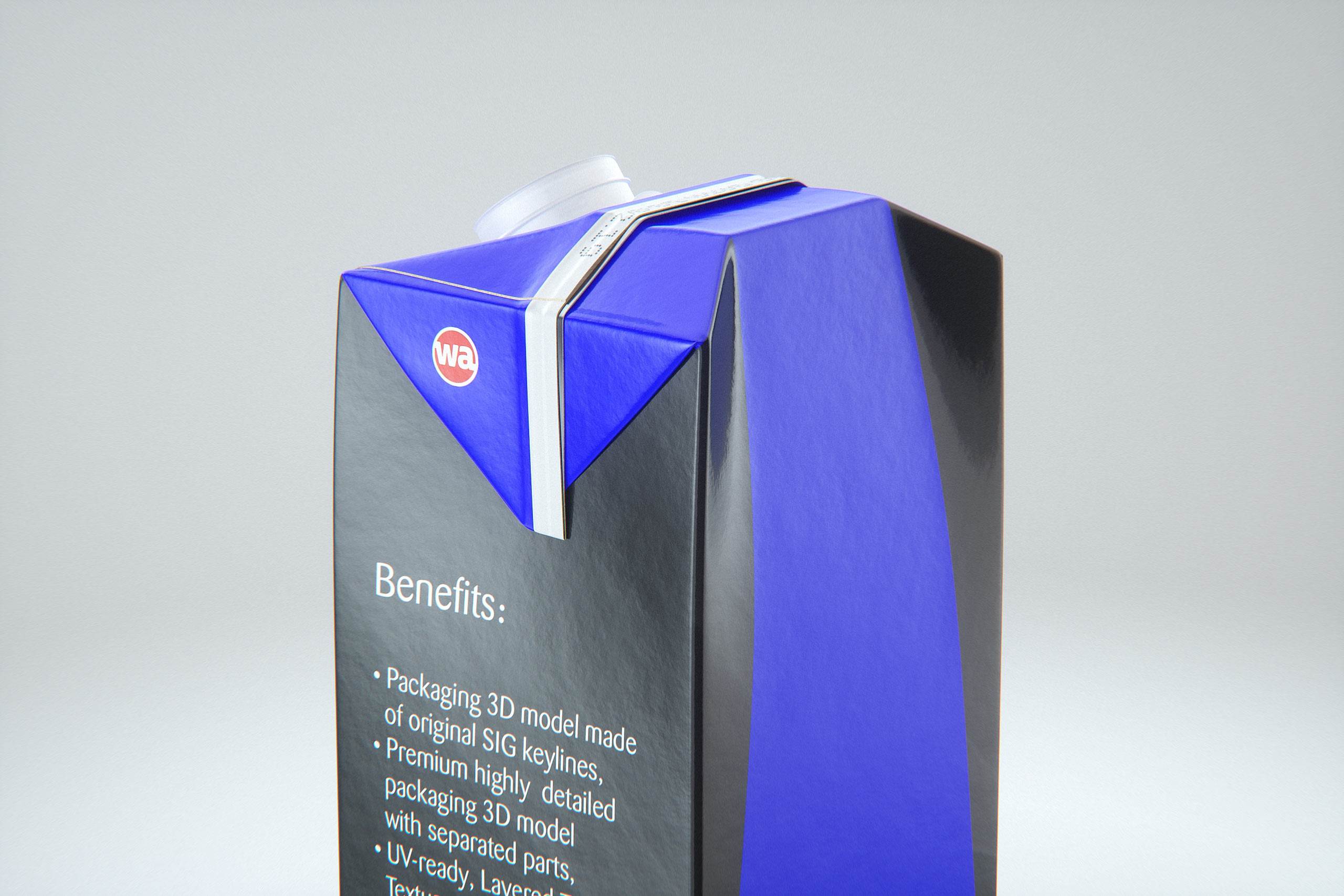 SIG Combifit Midi 750ml with CombiSwift carton packaging 3D model