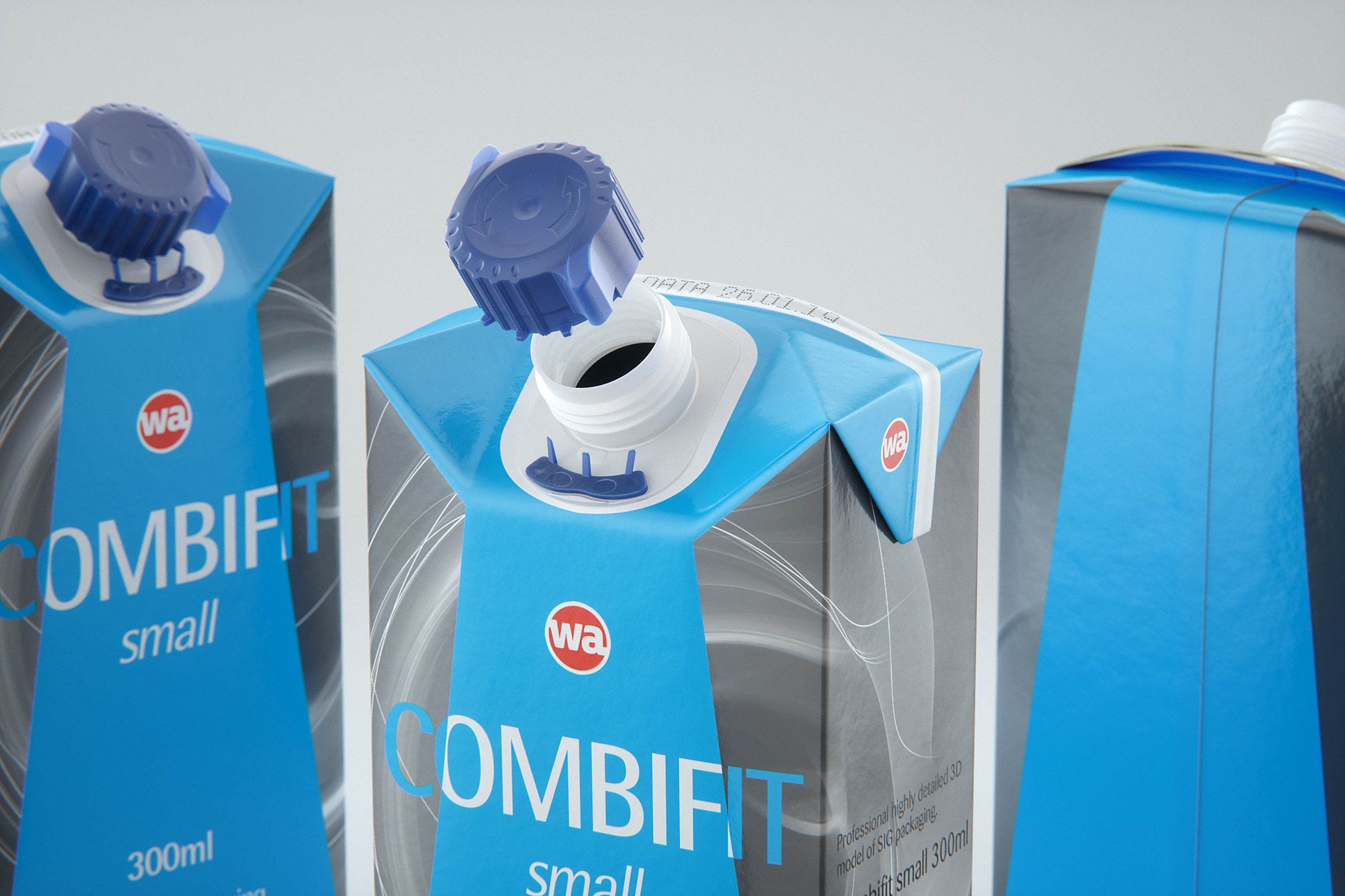 SIG combiFit Small 300ml with combiSmart closure packaging 3D model