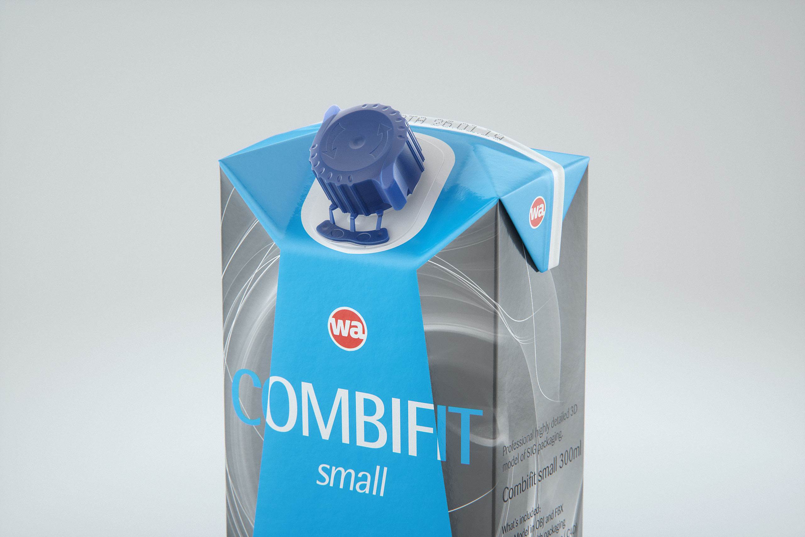 SIG combiFit Small 300ml with combiSmart closure packaging 3D model