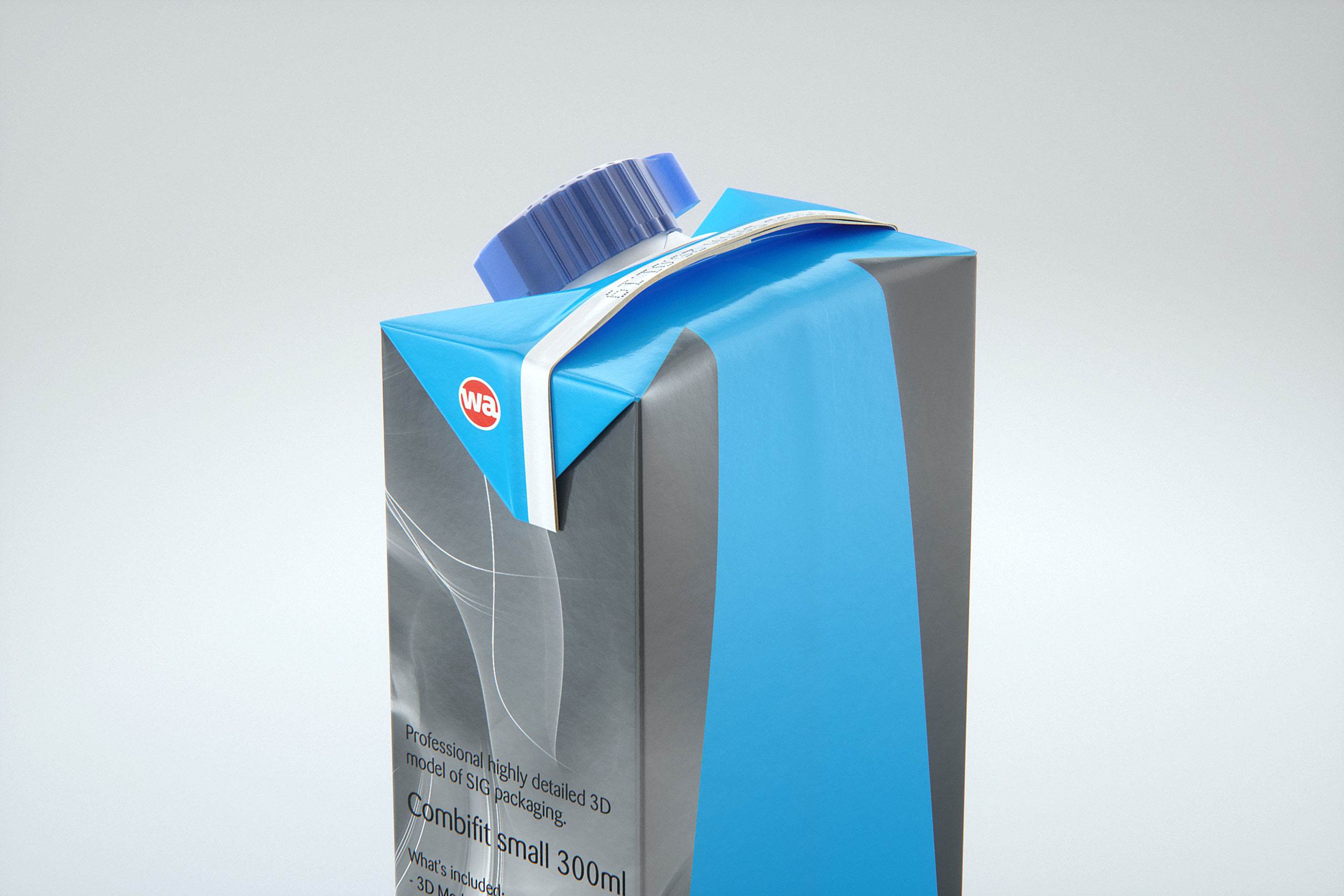 SIG combiFit Small 300ml with combiSmart closure packaging 3D model