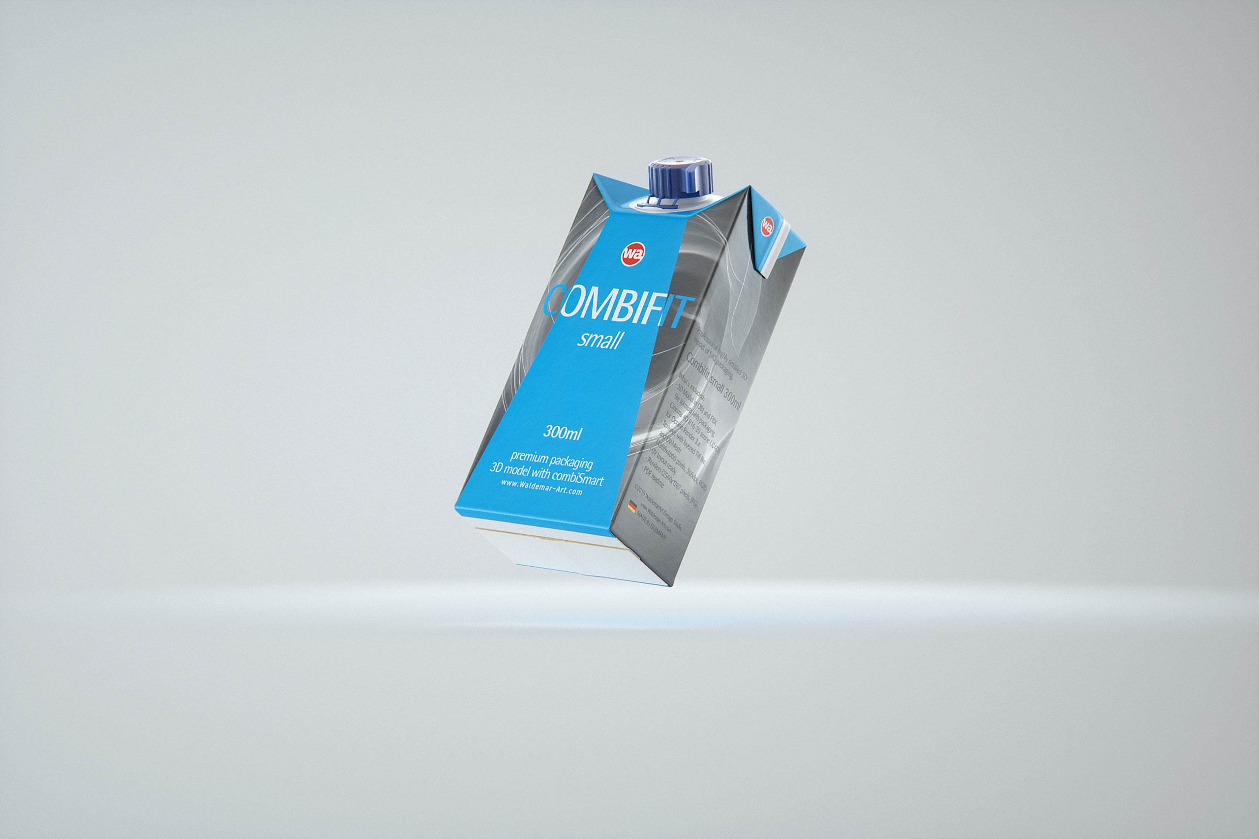 SIG combiFit Small 300ml with combiSmart closure packaging 3D model