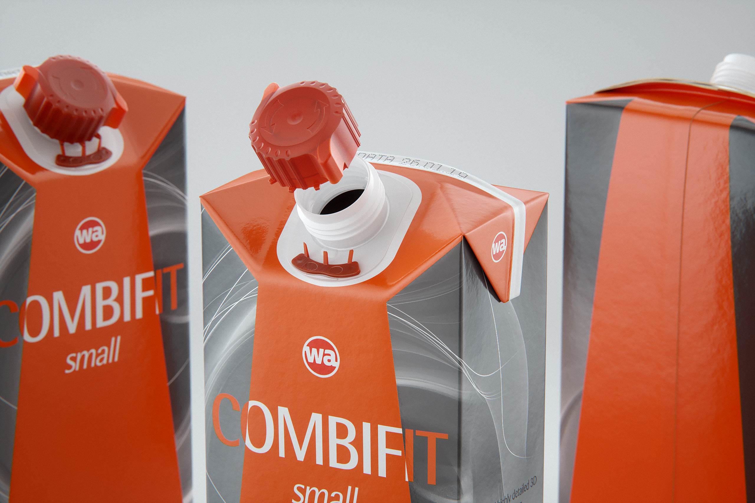 SIG combiFit Small 330ml with combiSmart closure packaging 3D model