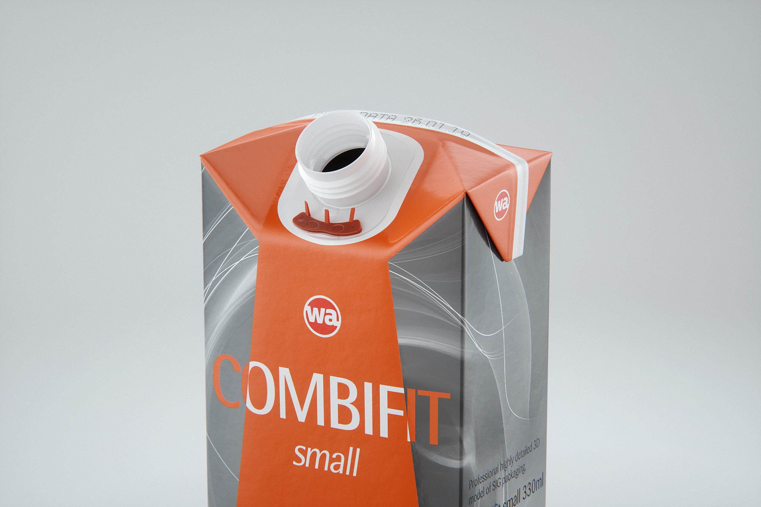 SIG combiFit Small 330ml with combiSmart closure packaging 3D model