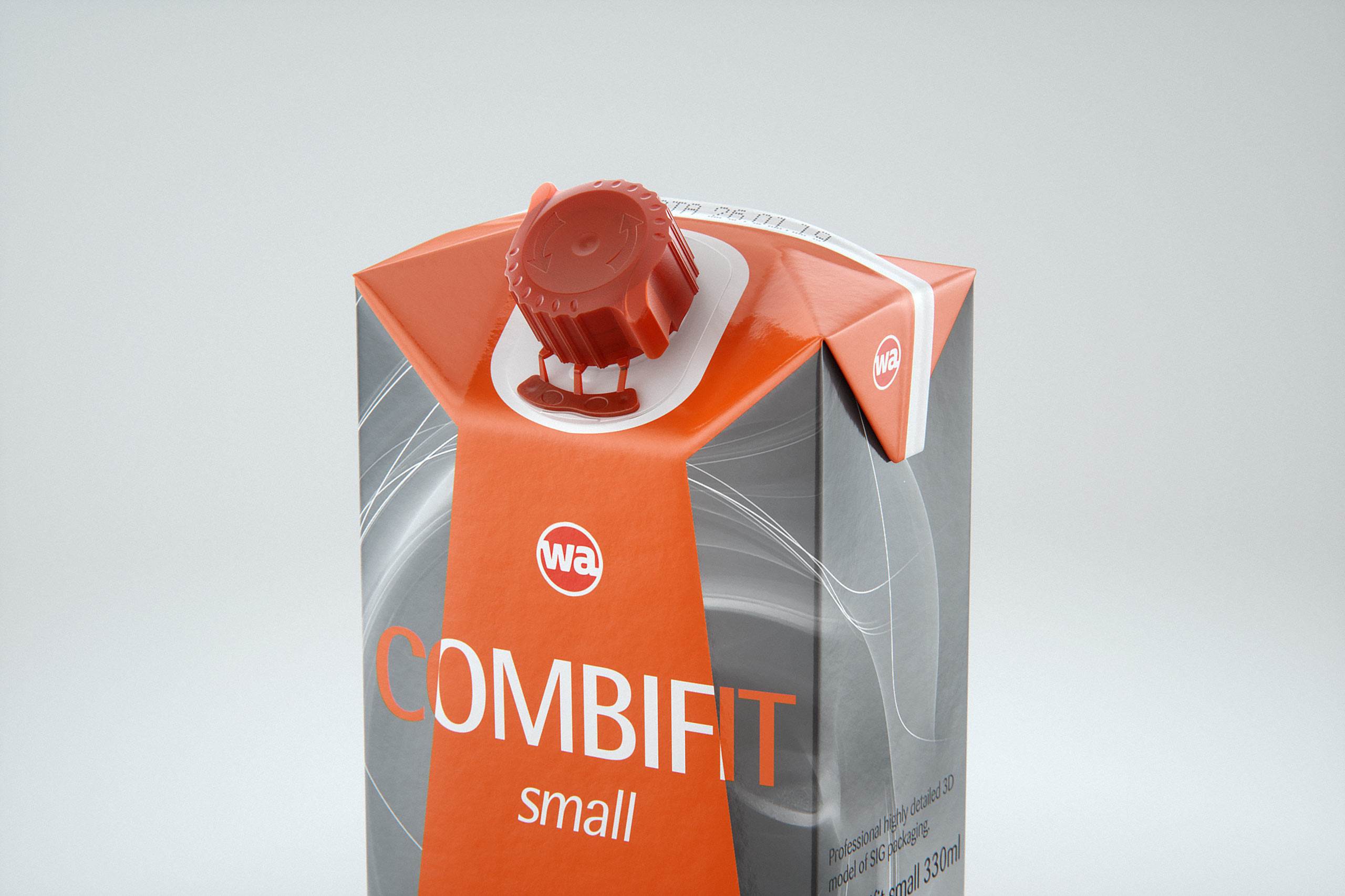 SIG combiFit Small 330ml with combiSmart closure packaging 3D model