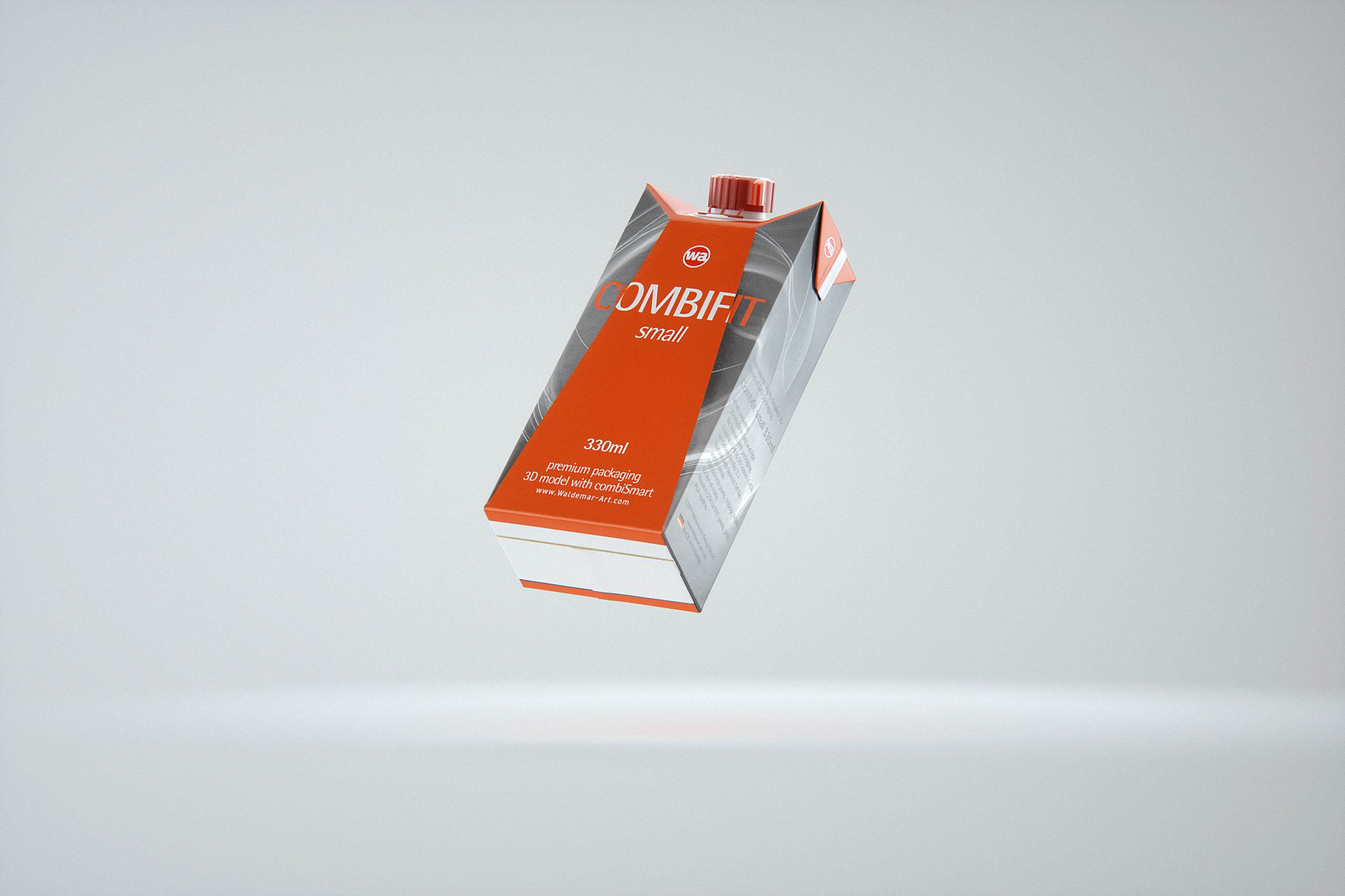 SIG combiFit Small 330ml with combiSmart closure packaging 3D model