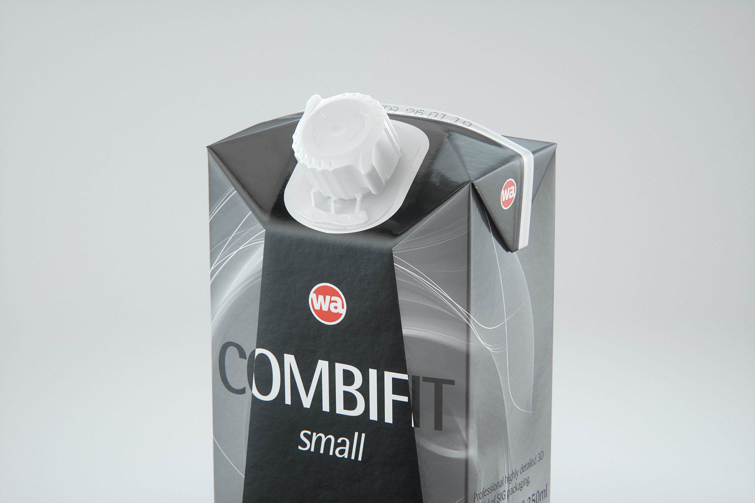 SIG combiFit Small 350ml with combiSmart closure packaging 3D model