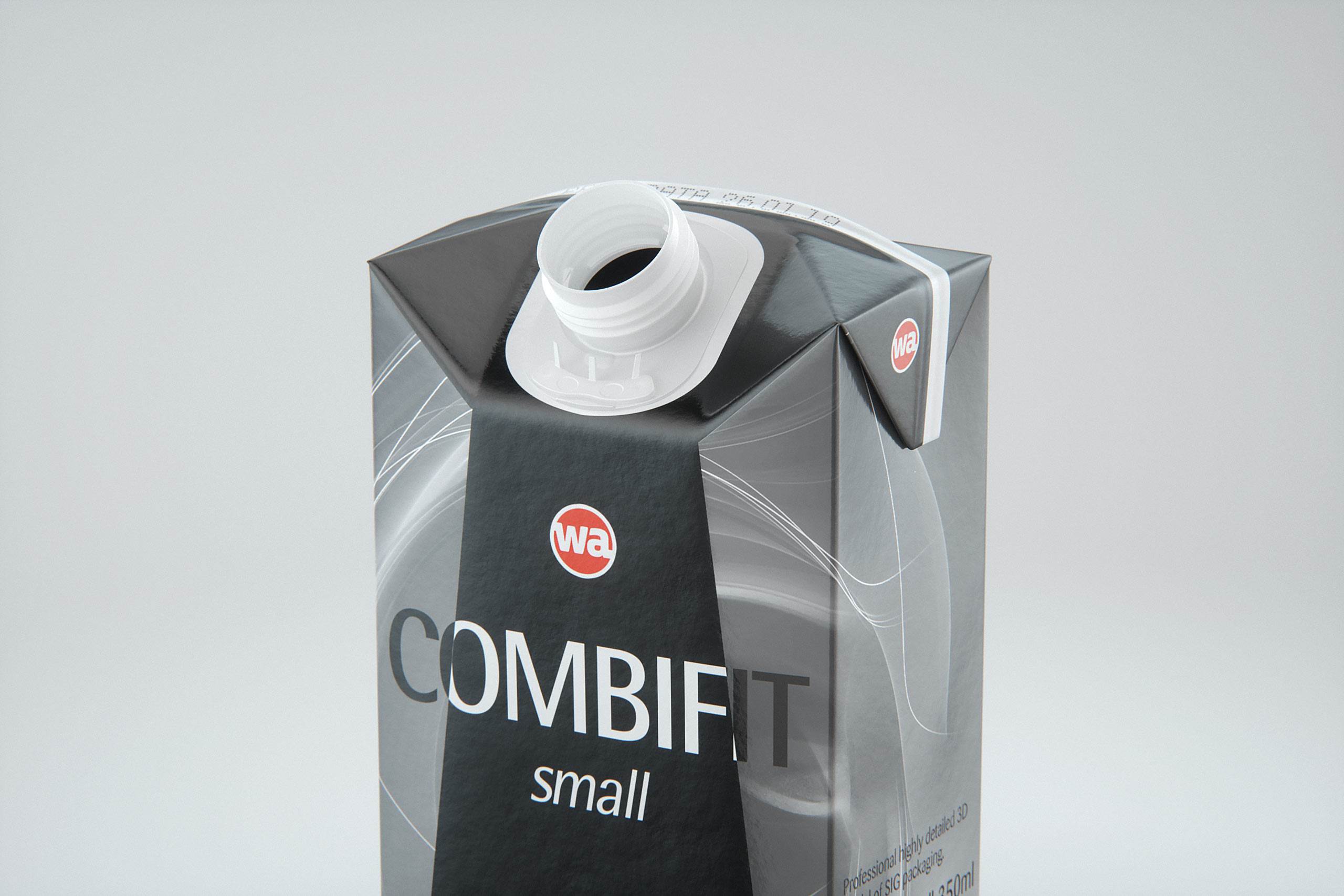 SIG combiFit Small 350ml with combiSmart closure packaging 3D model