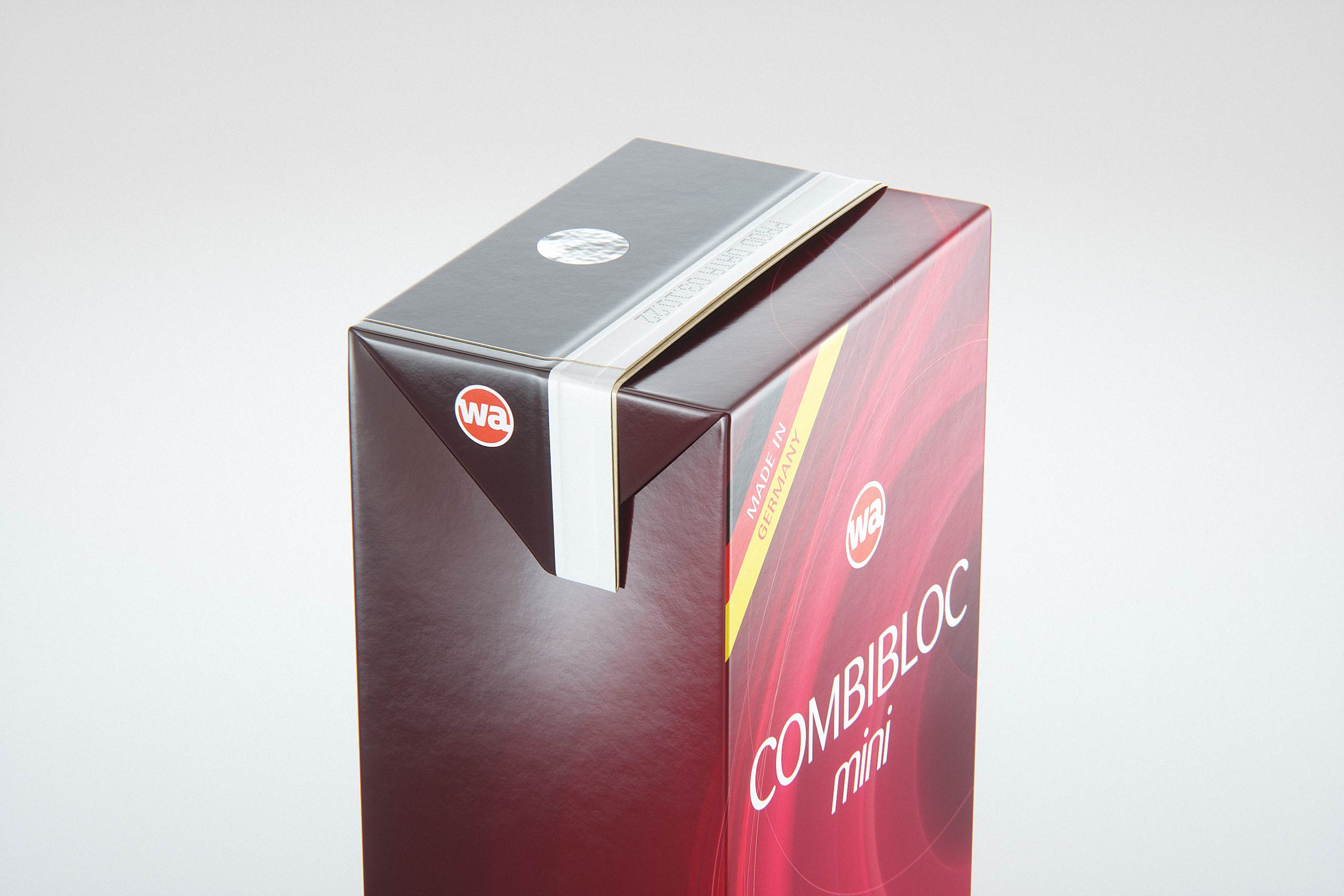 SIG Combibloc Mini 200ml carton packaging 3d model with a straw hole