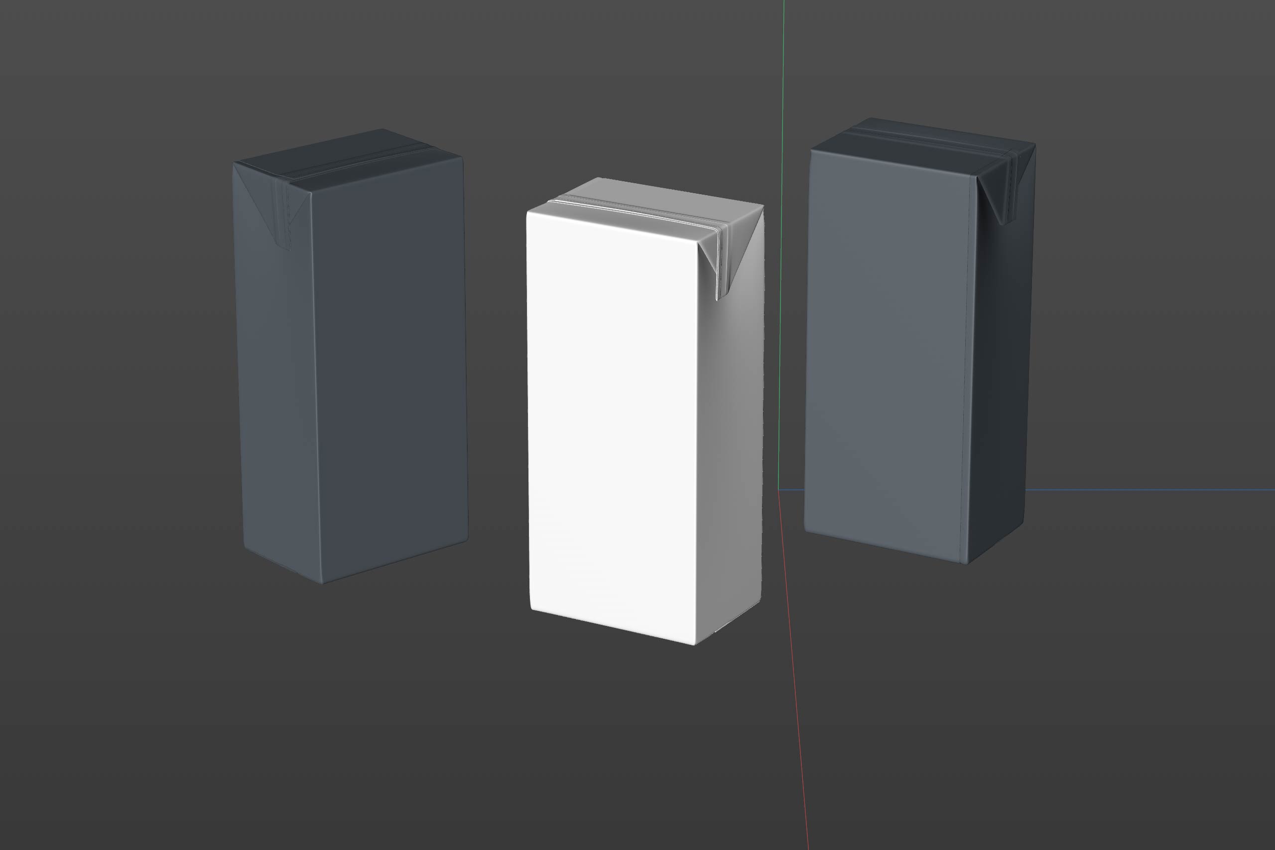 SIG Combibloc Mini 200ml carton packaging 3d model with a straw hole