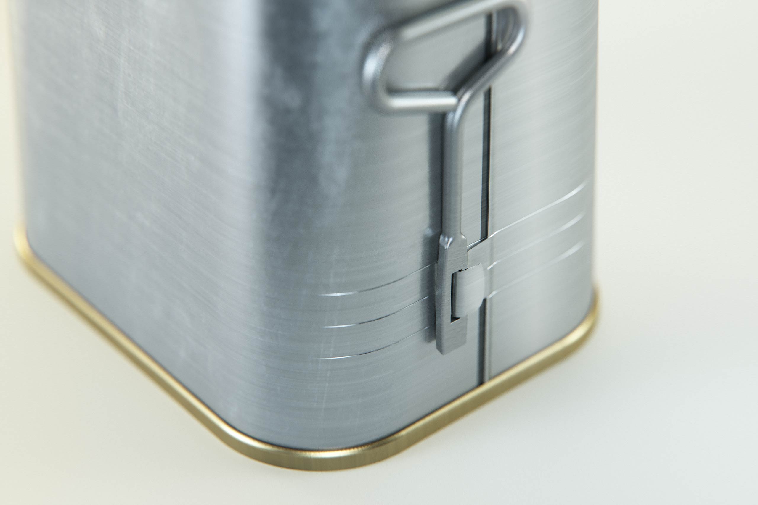 Corned Beef metal cans 200g (2 set) with the key packaging 3d model