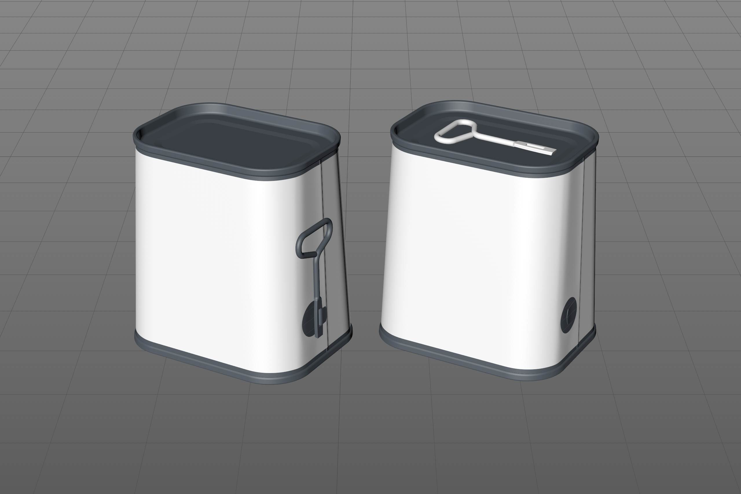 Corned Beef metal cans 200g (2 set) with the key packaging 3d model