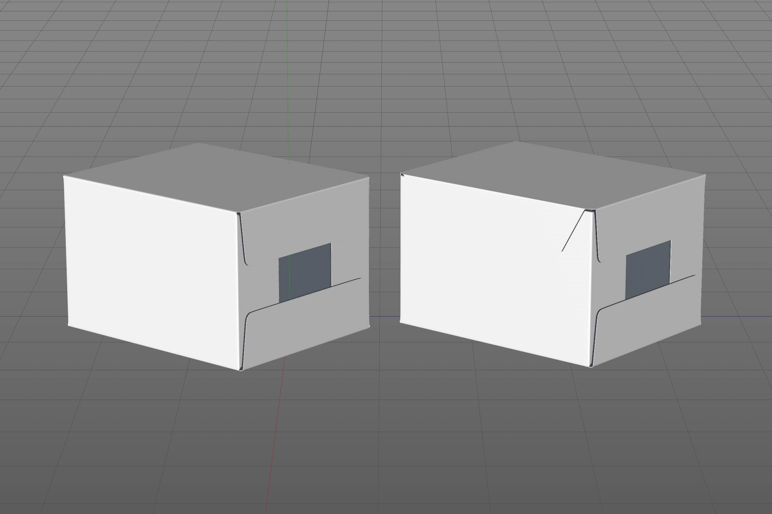 Premium Packaging 3D Model of corrugated cardboard box for 12x500ml Tetra Prizma Square or Prizma Edge