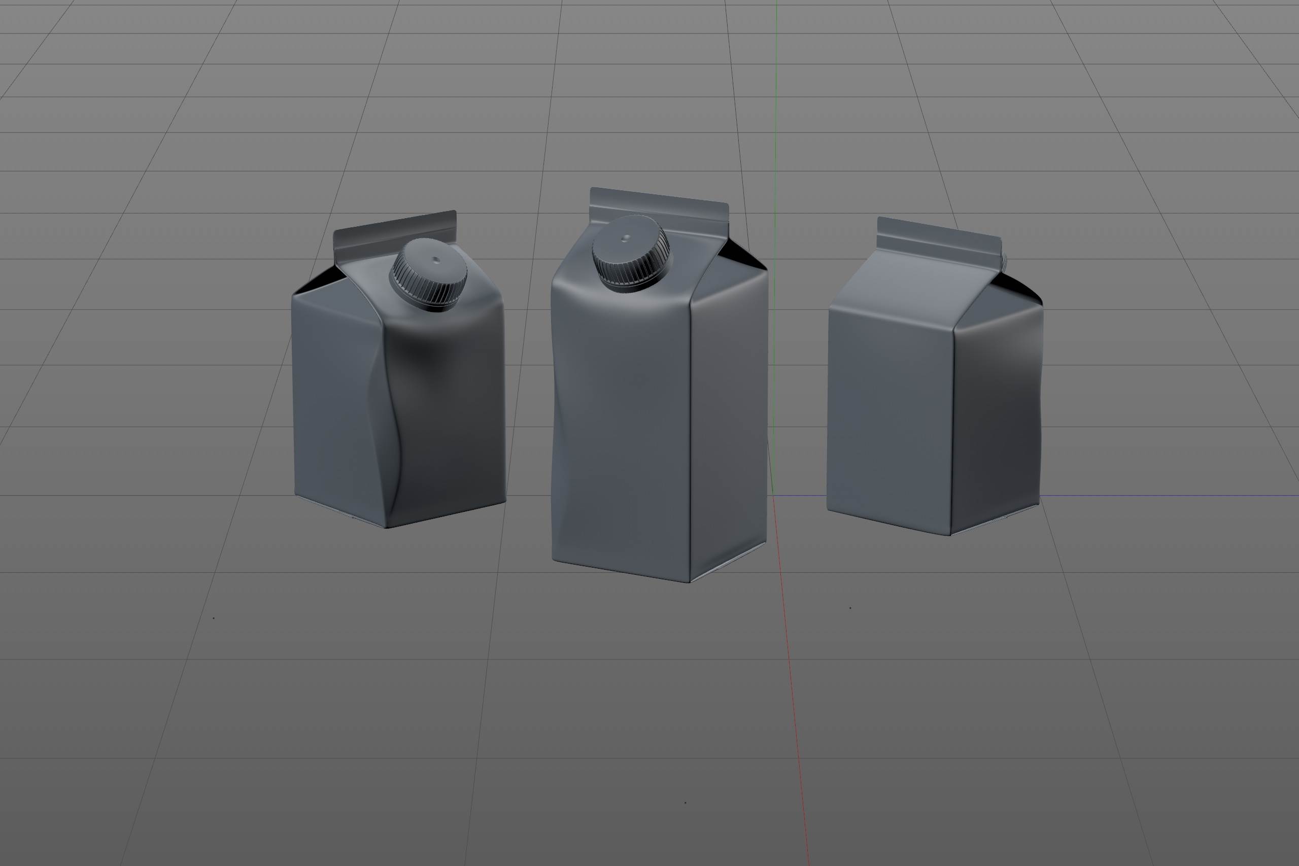 Elopak Pure-Pak Diamond Curve 250 and 330ml Premium packaging 3D model pack