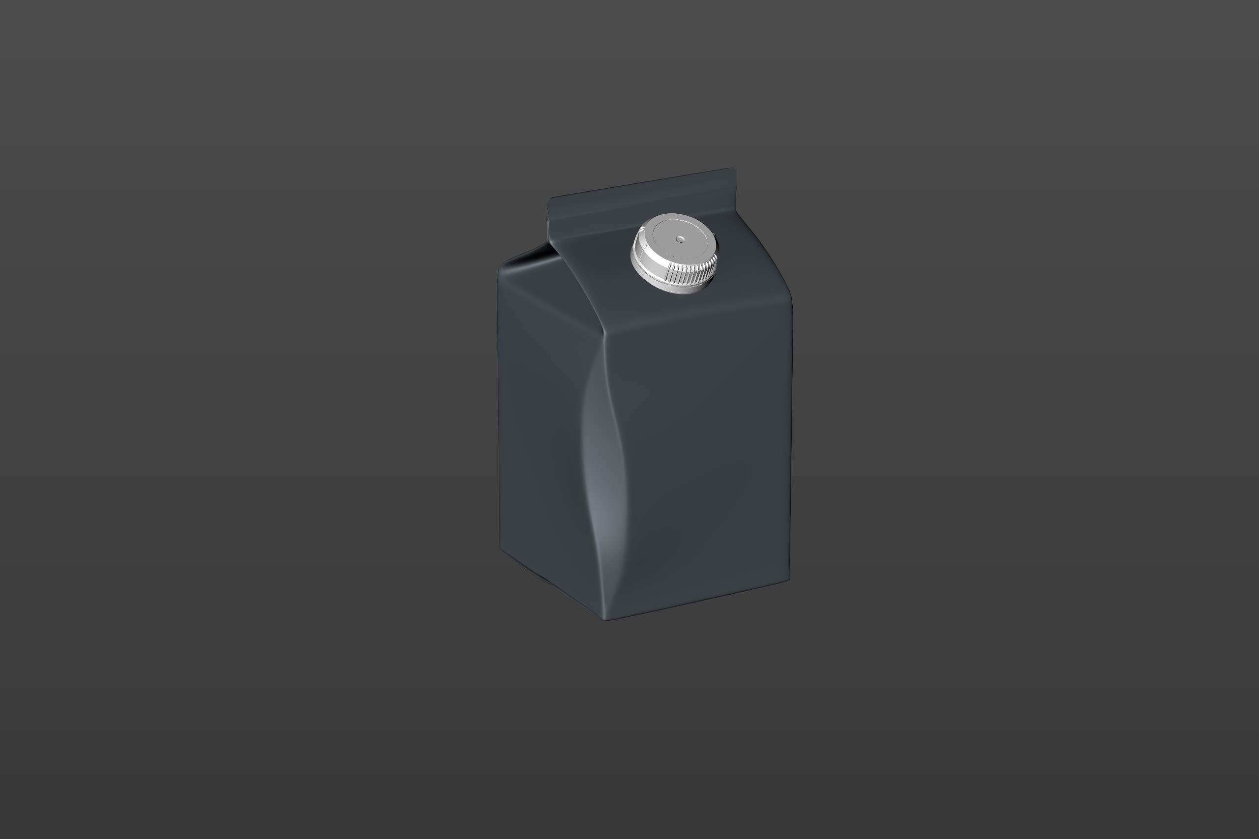 Premium carton packaging 3D model of Elopak Pure-Pak Classic Curve 500ml with tethered cap TwistFlip 29
