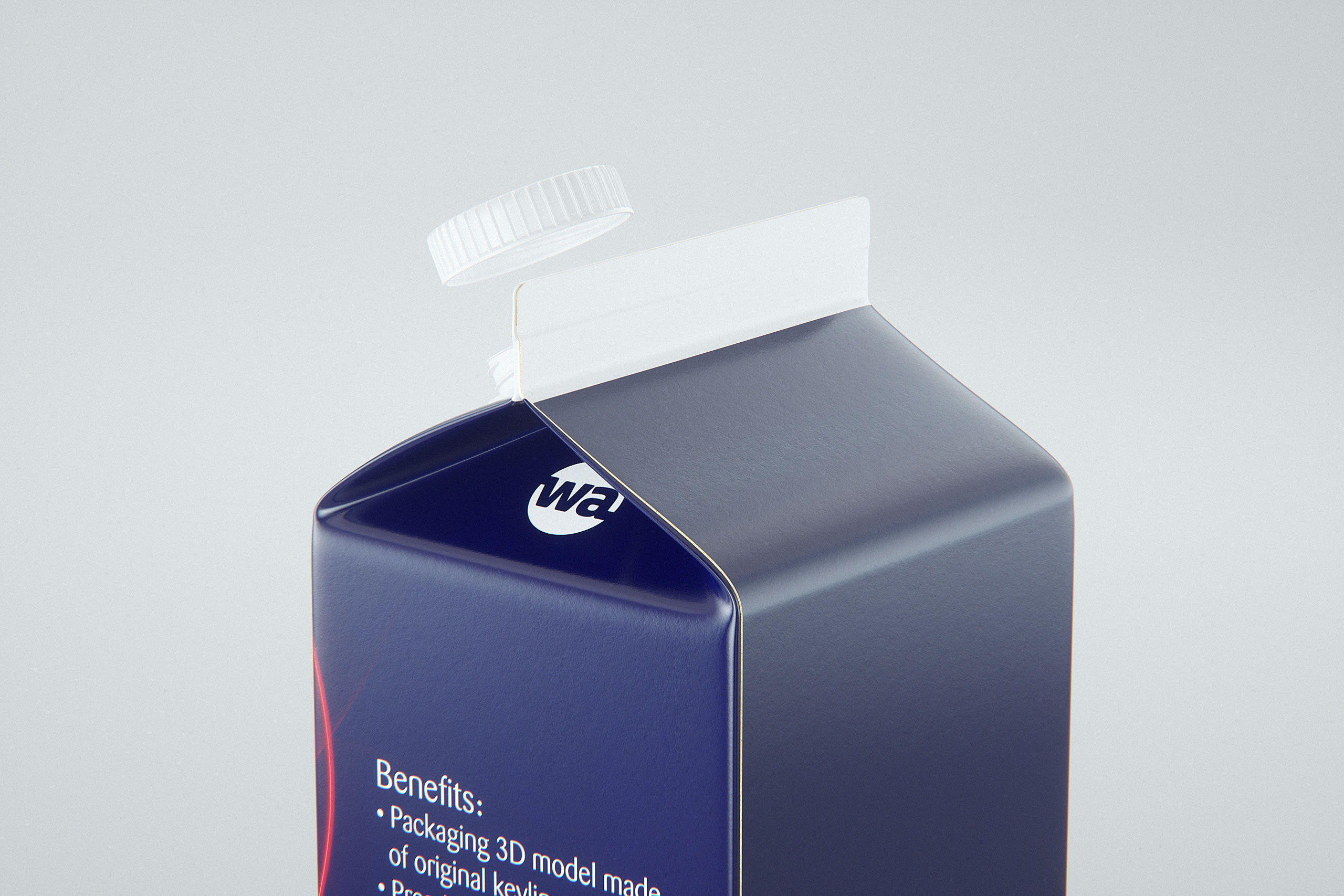 Elopak Pure-Pak Classic Curve 500ml packaging 3D model