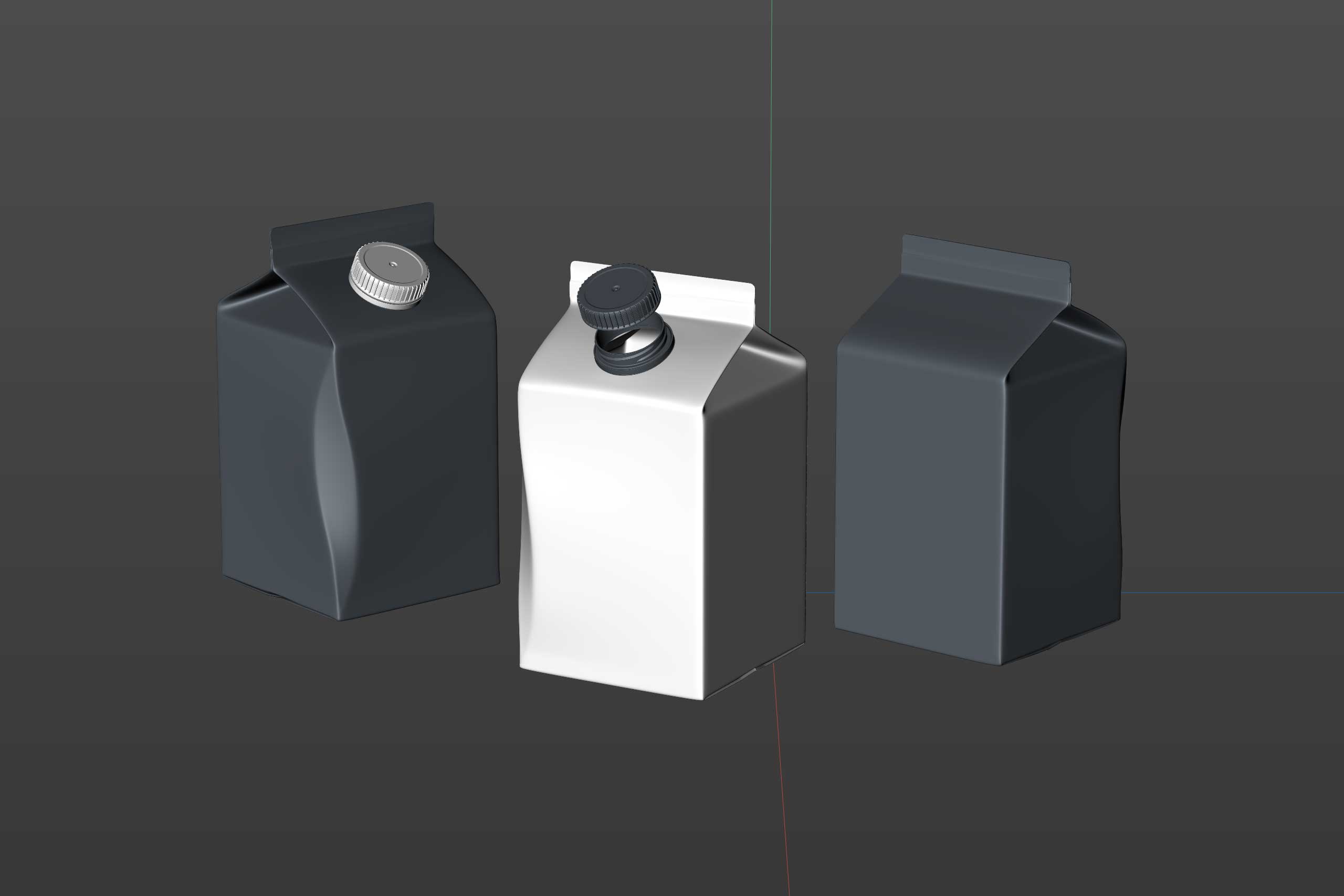 Elopak Pure-Pak Classic Curve 500ml packaging 3D model