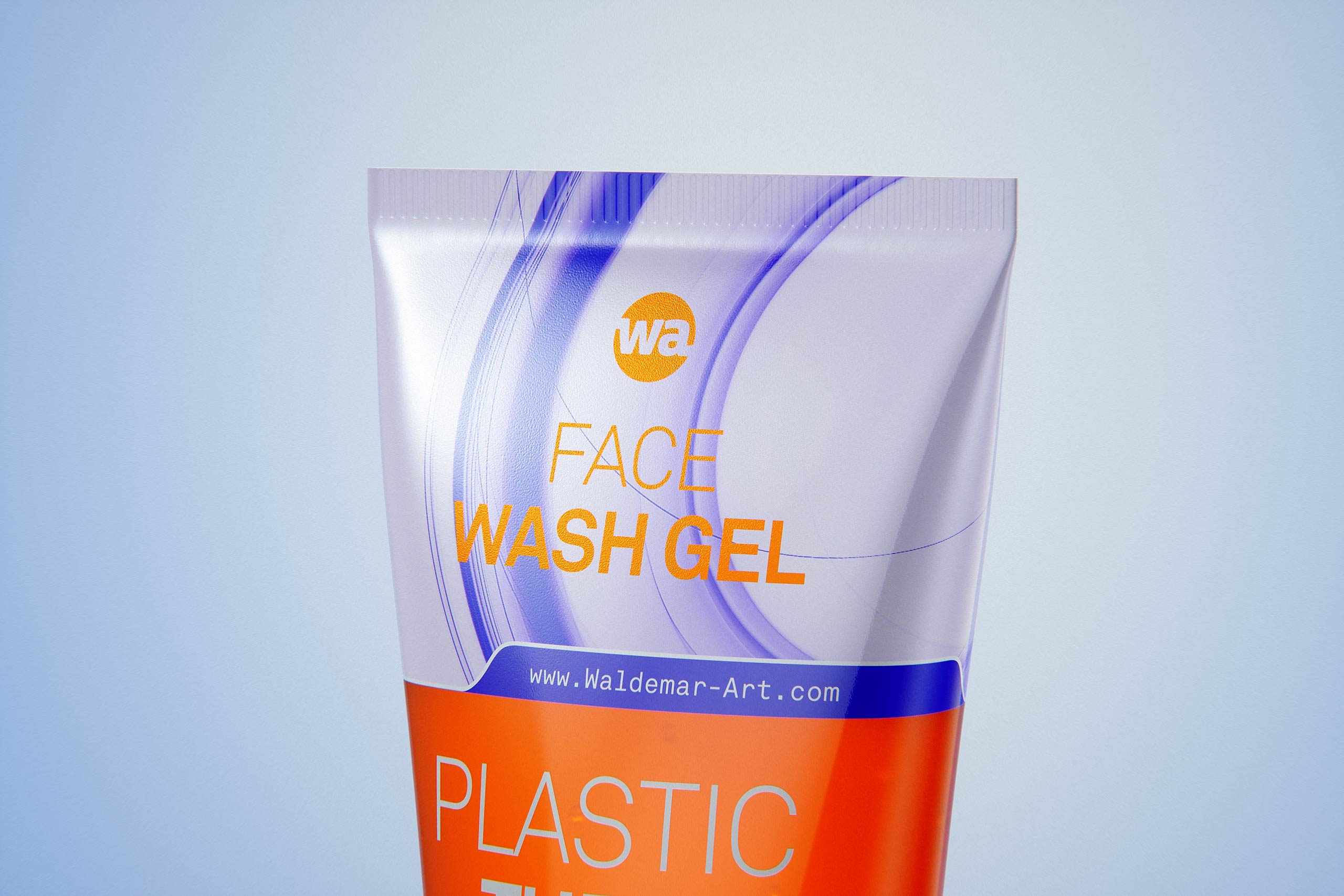 Face wash gel plastic tube 100ml packaging 3d model