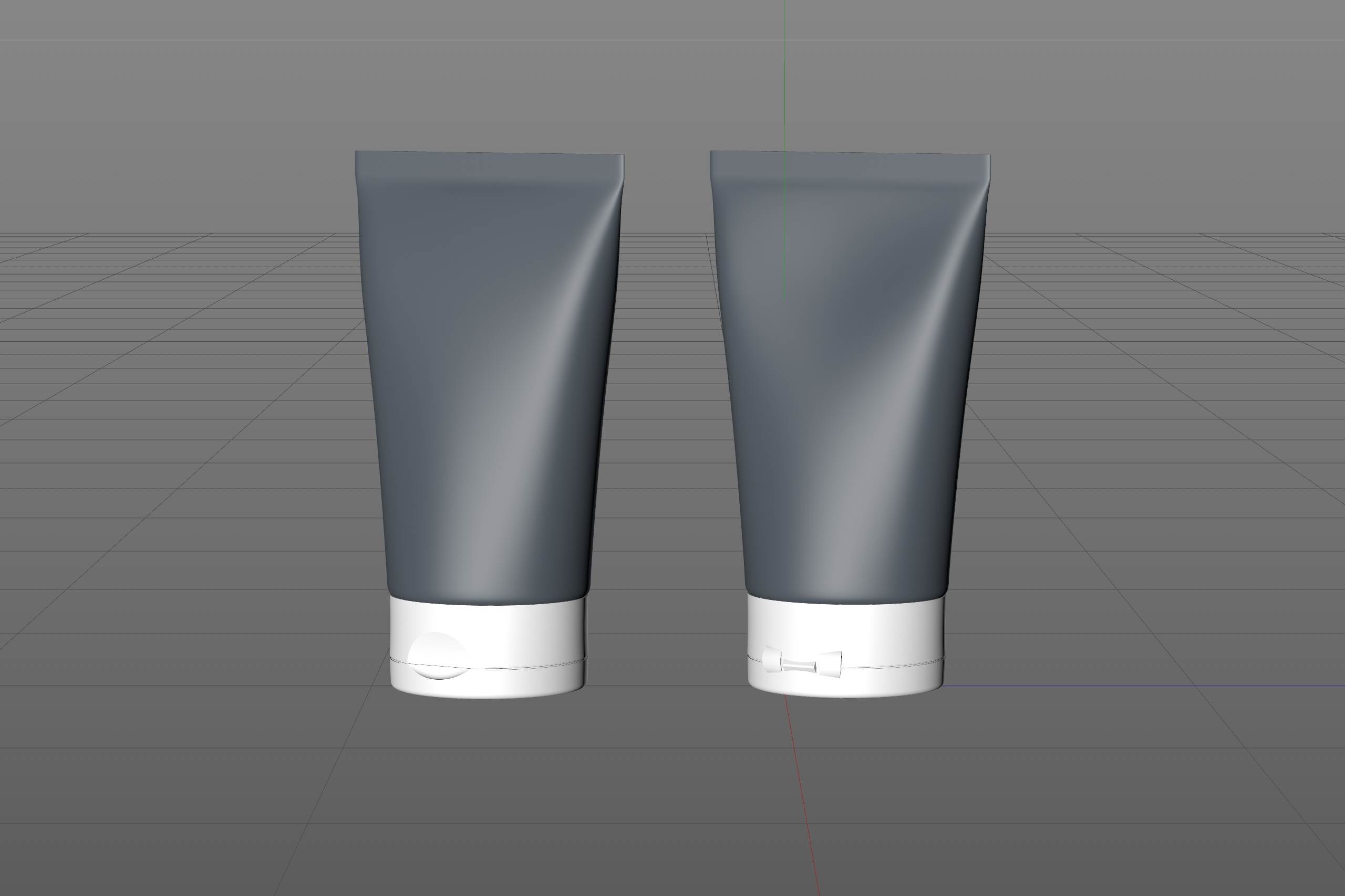 Face wash gel plastic tube 100ml packaging 3d model