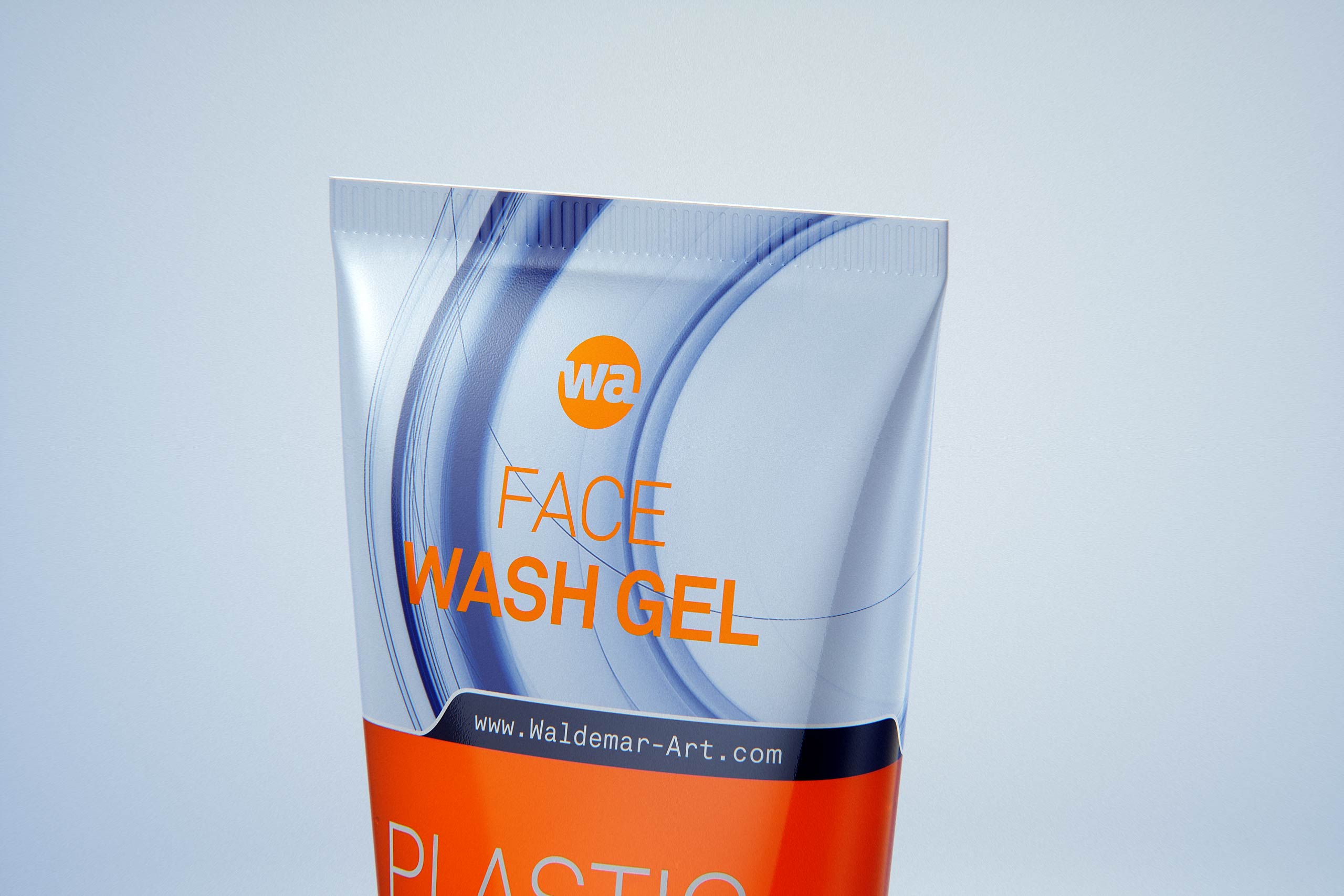 Face wash gel plastic tube 150ml packaging 3d model