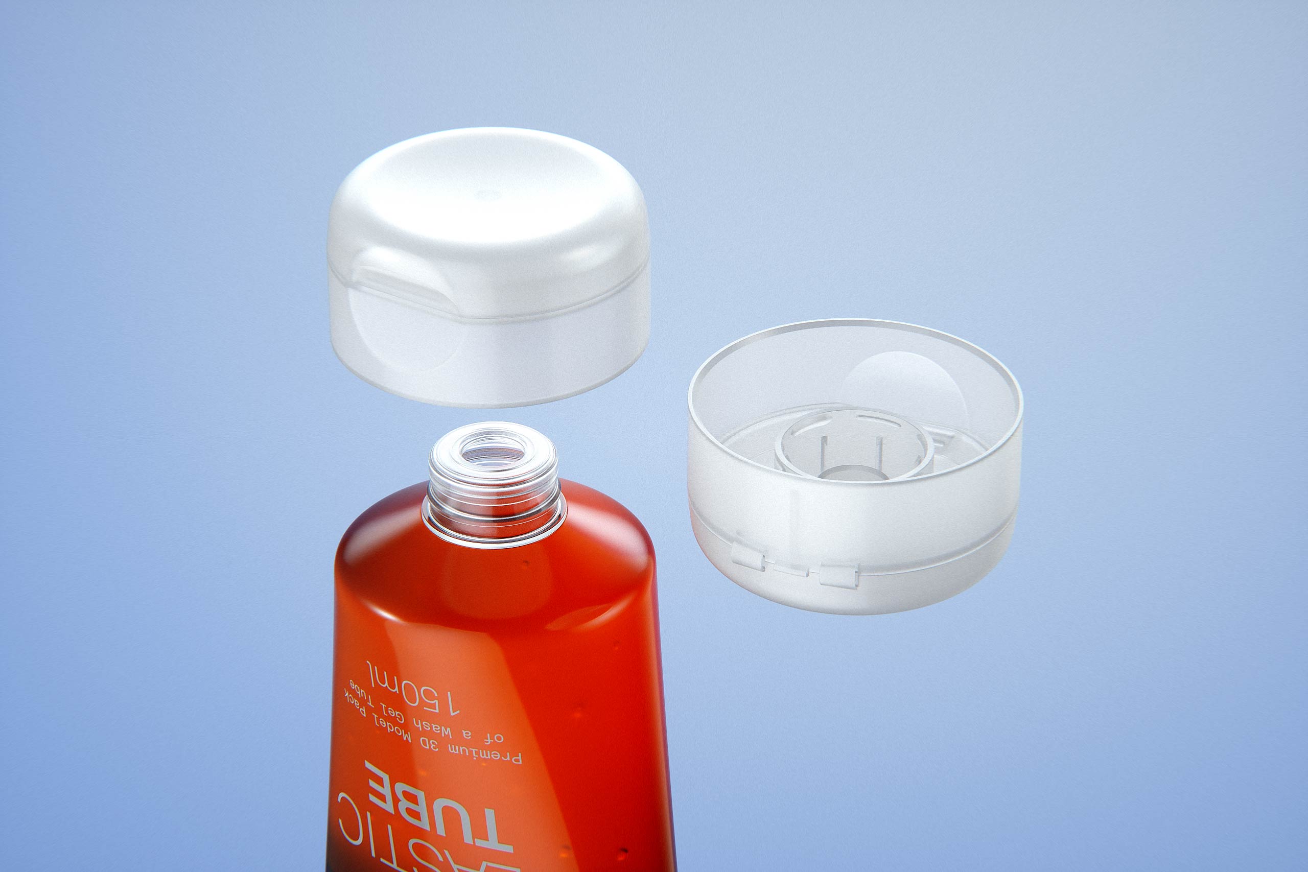 Face wash gel plastic tube 150ml packaging 3d model