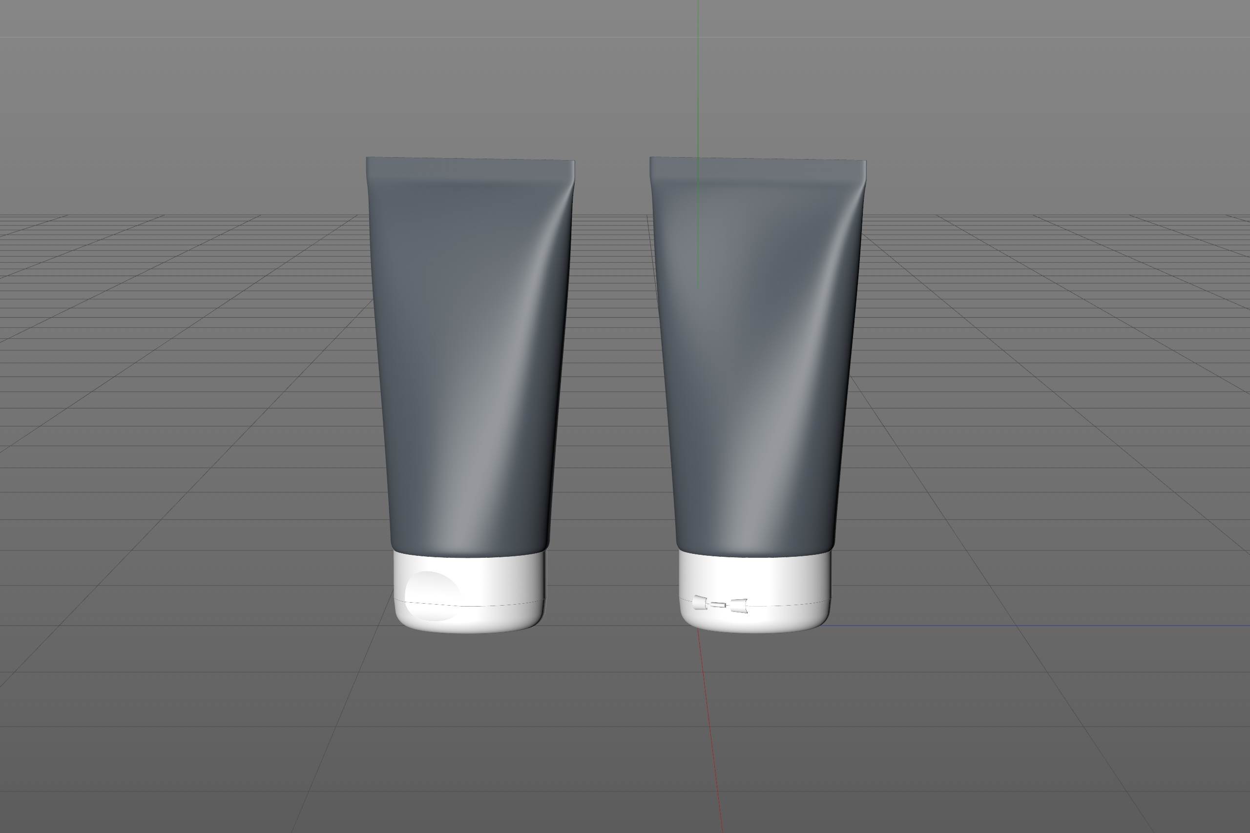 Face wash gel plastic tube 150ml packaging 3d model