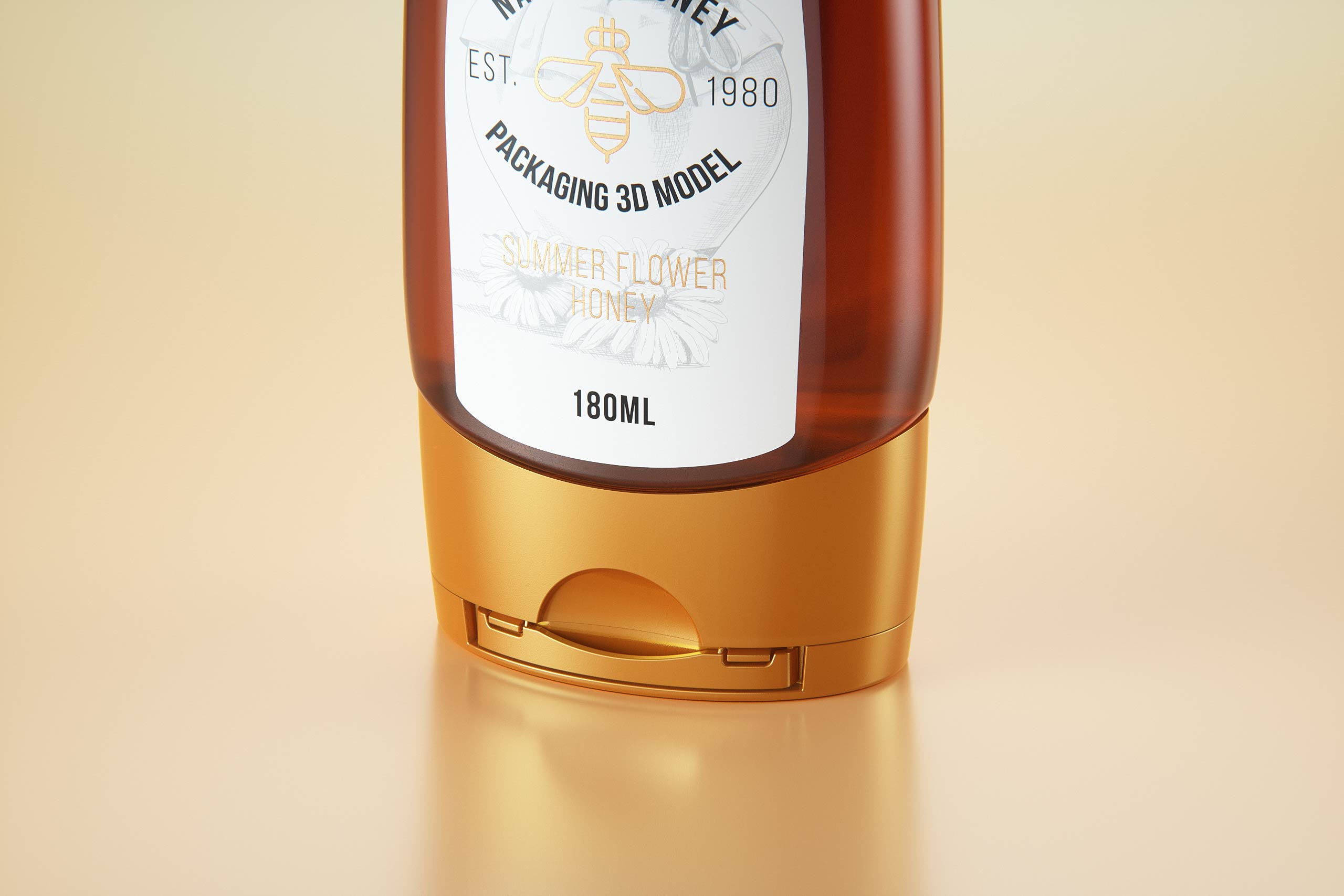 Flower Honey Plastic Pack 180ml-250g Packaging 3D model