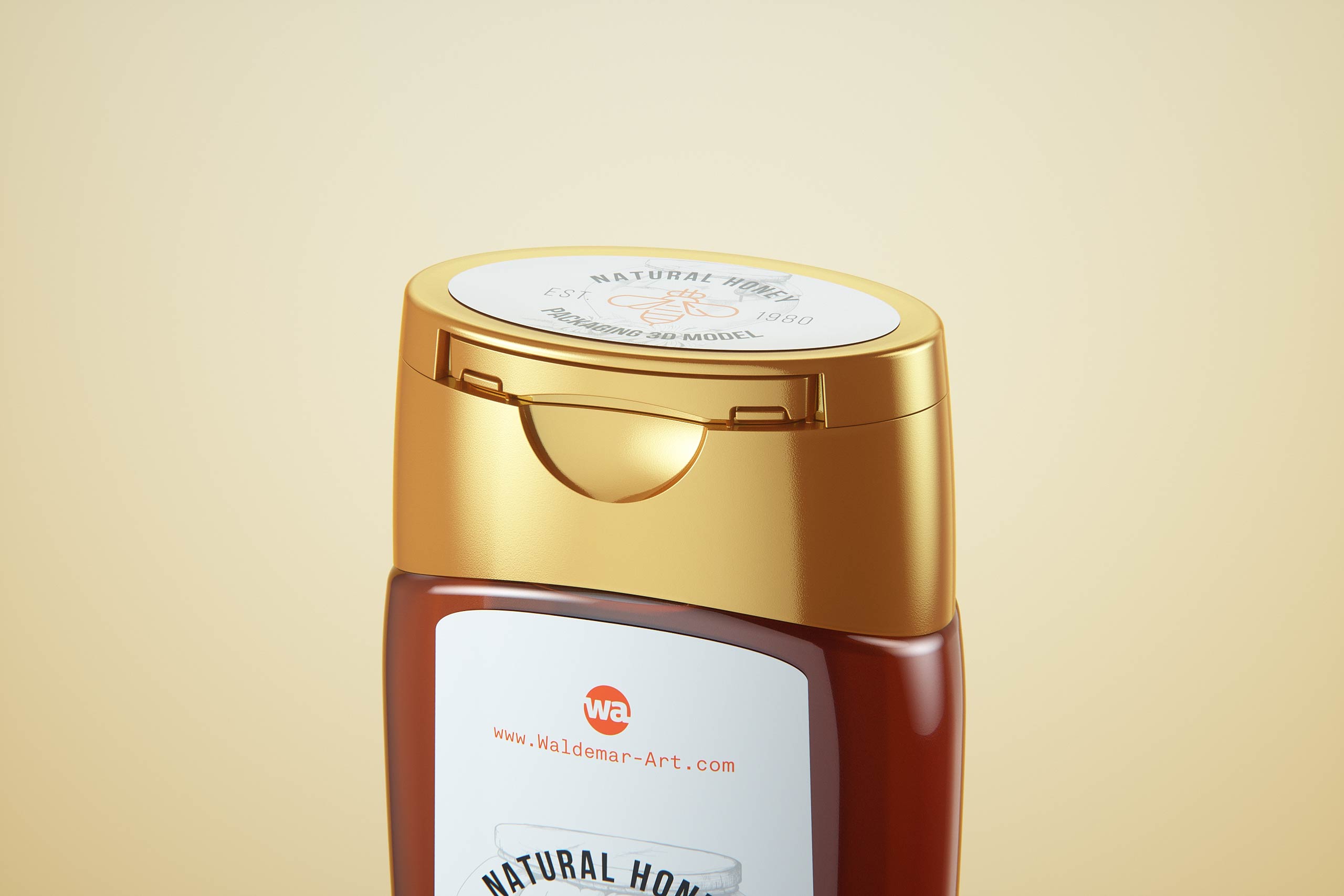 Flower Honey Plastic Pack 180ml-250g Packaging 3D model