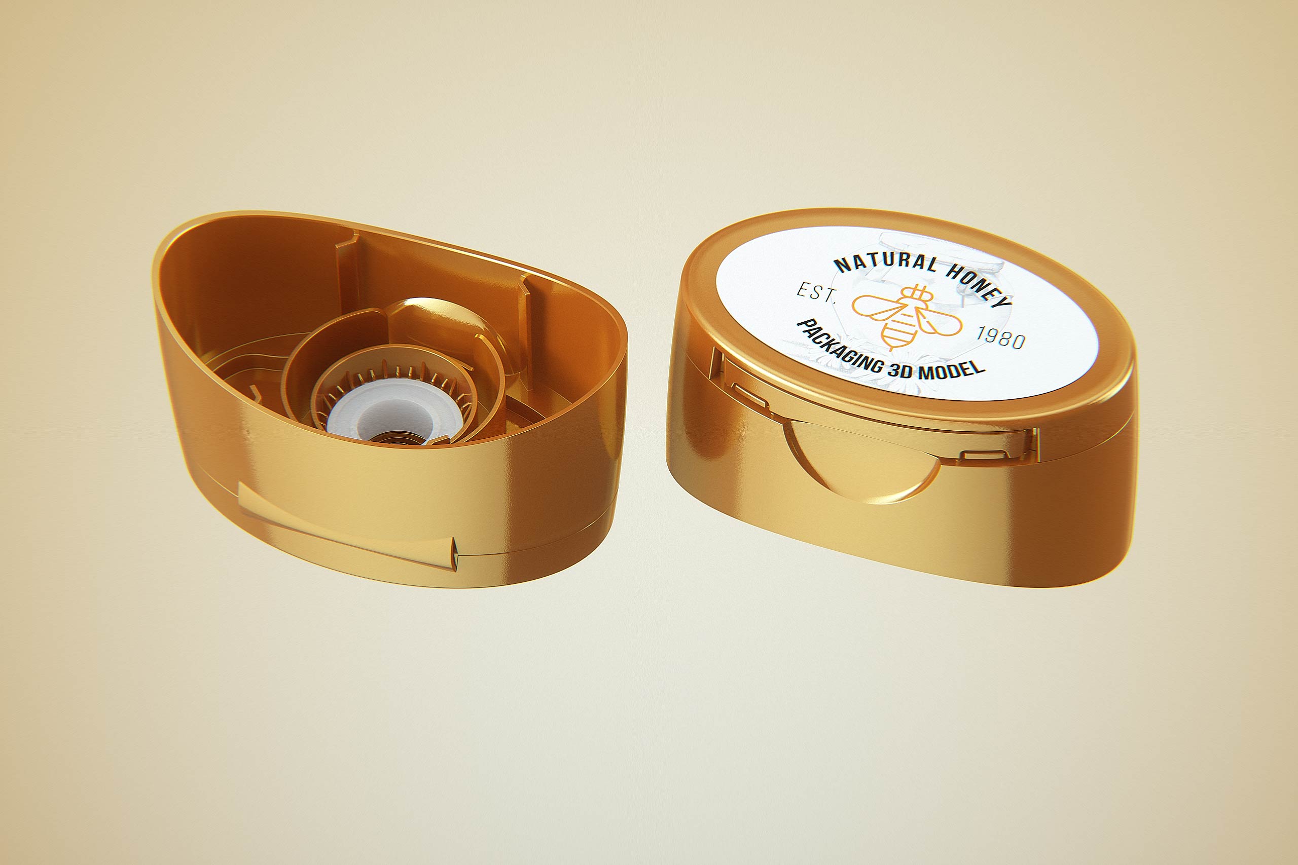 Flower Honey Plastic Pack 180ml-250g Packaging 3D model