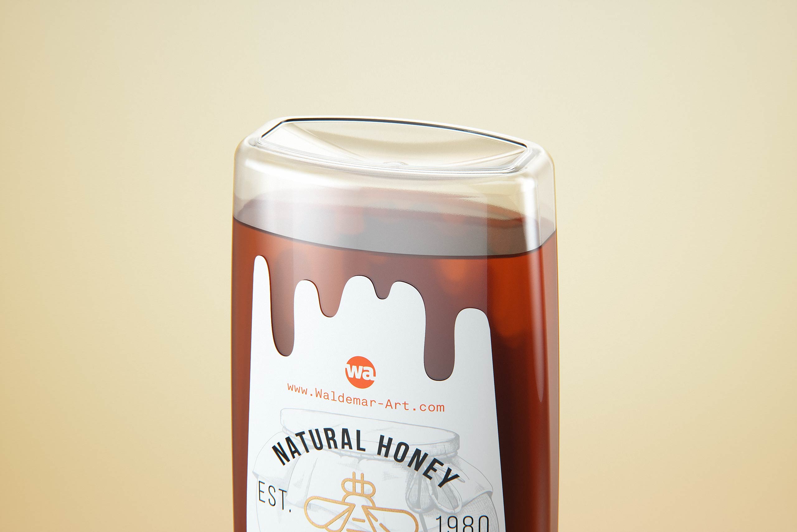 Flower Honey Plastic Pack 500g Packaging 3D model
