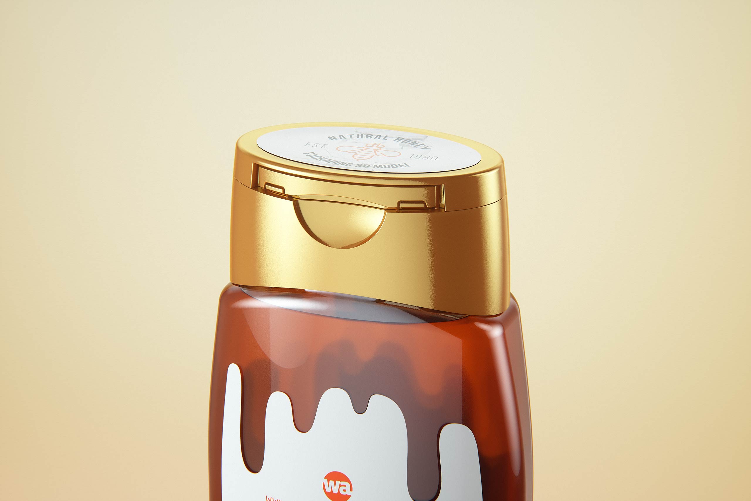 Flower Honey Plastic Pack 500g Packaging 3D model