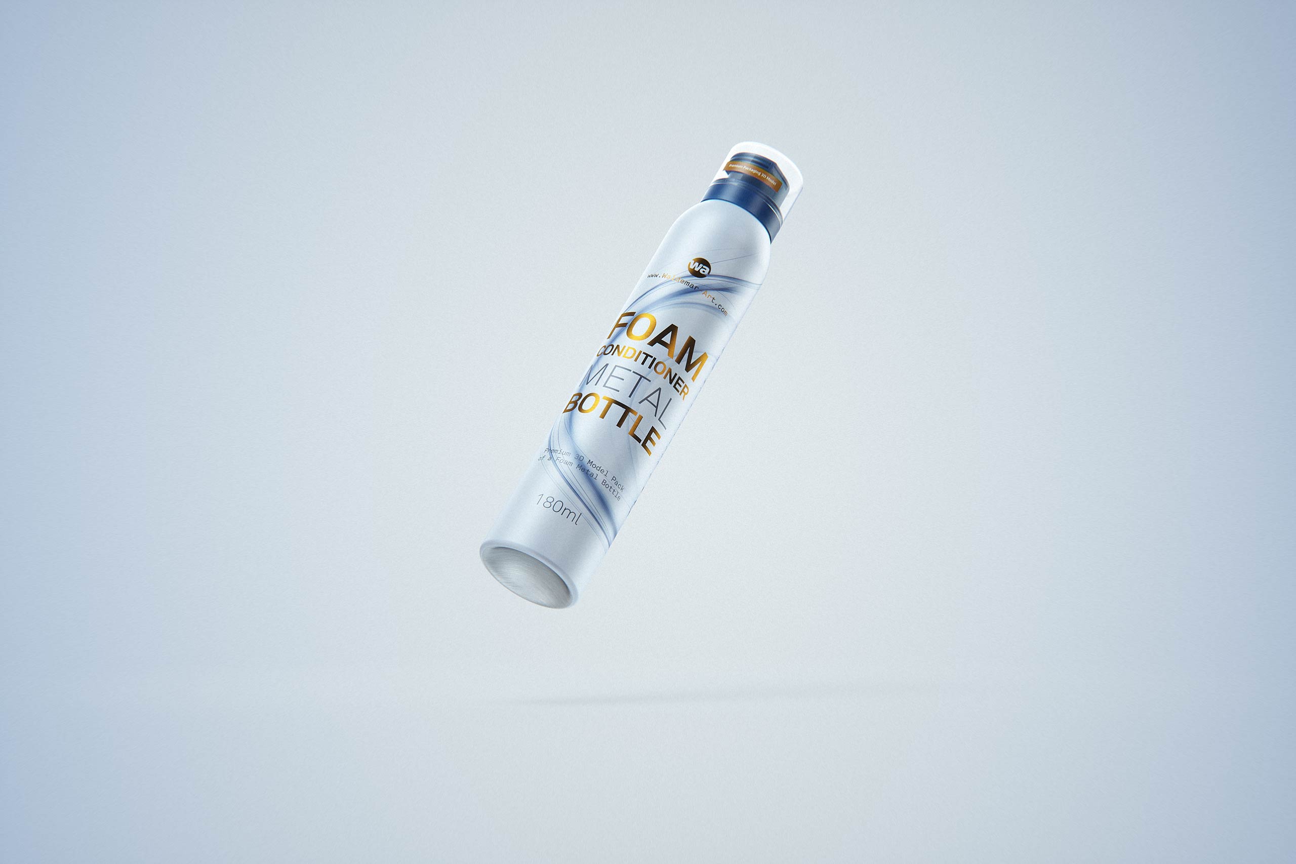 Foam Hair Conditioner 180ml metal bottle packaging 3d model
