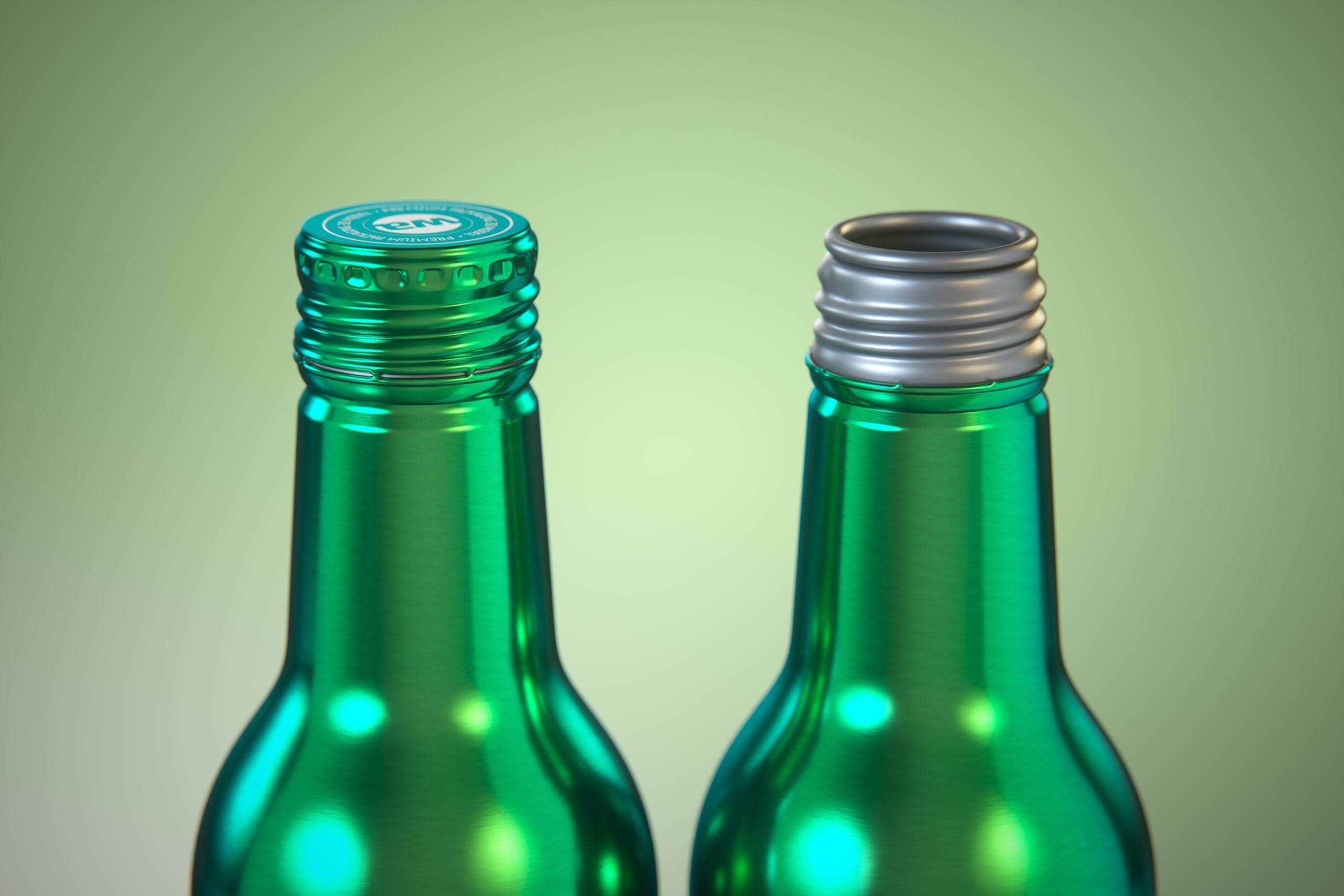 Ball/Rexam Fusion metal bottle 330ml premium 3d model with ROPP and Crown closures