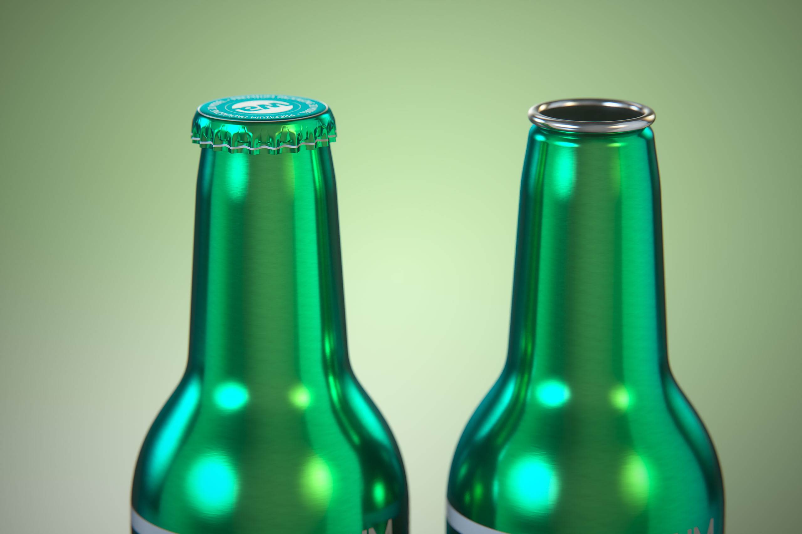 Ball/Rexam Fusion metal bottle 330ml premium 3d model with ROPP and Crown closures