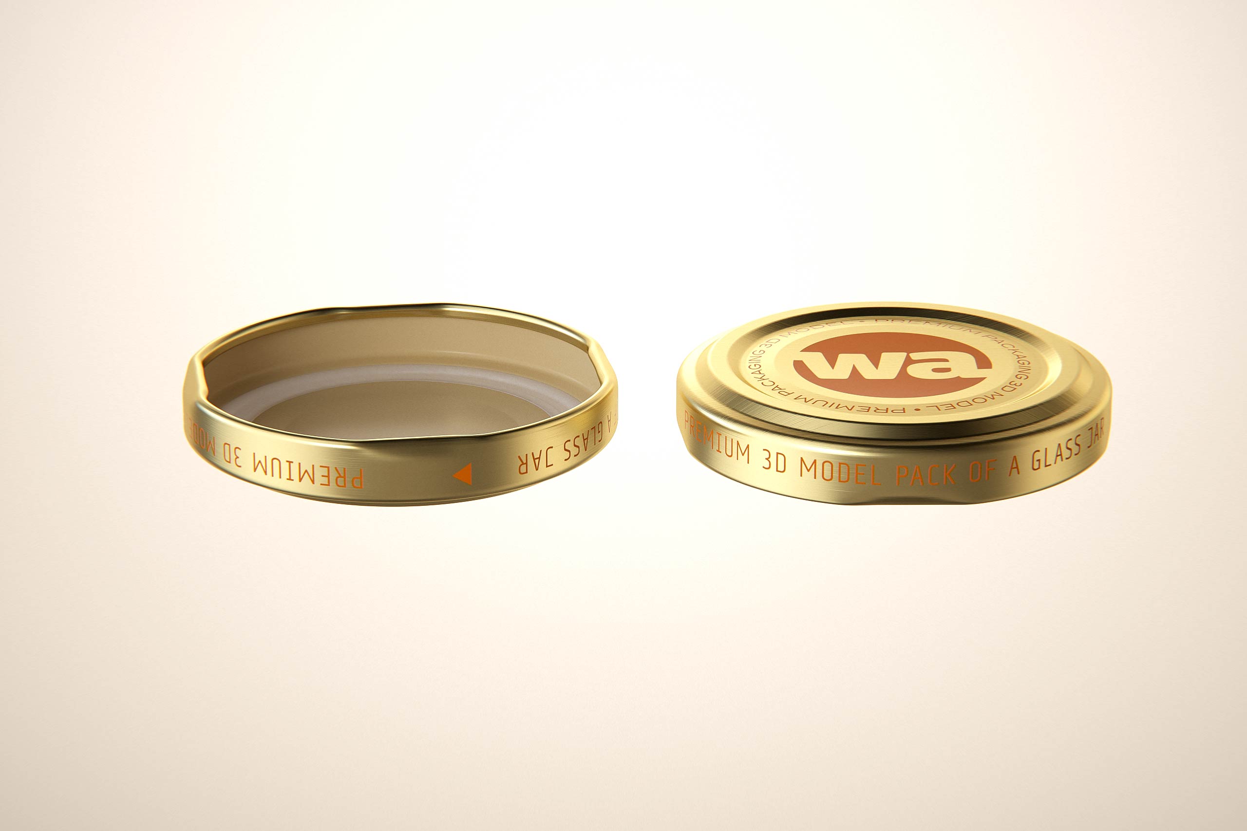 German Honey Glass Jar 125g packaging 3d model