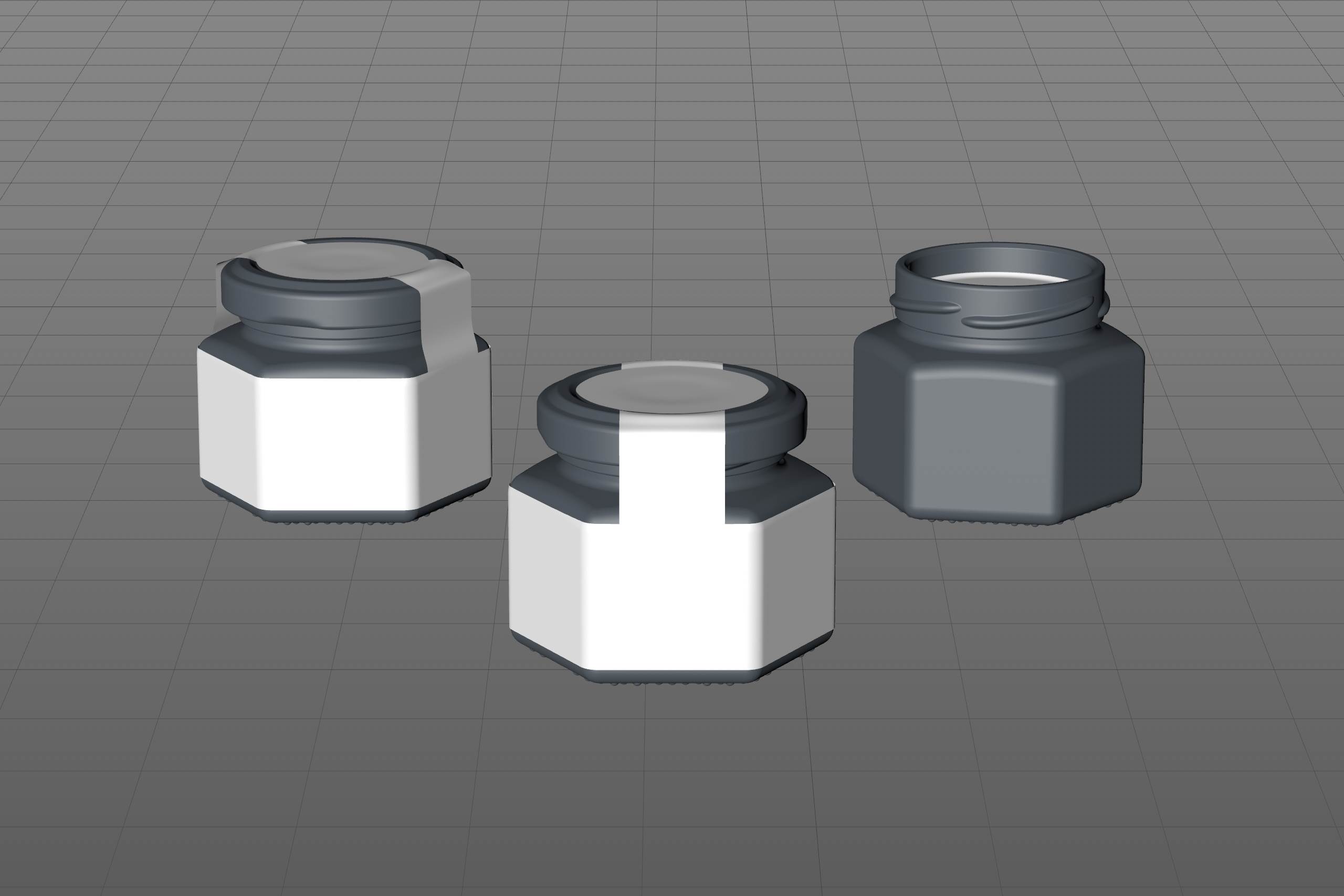 German Honey Glass Jar 125g packaging 3d model