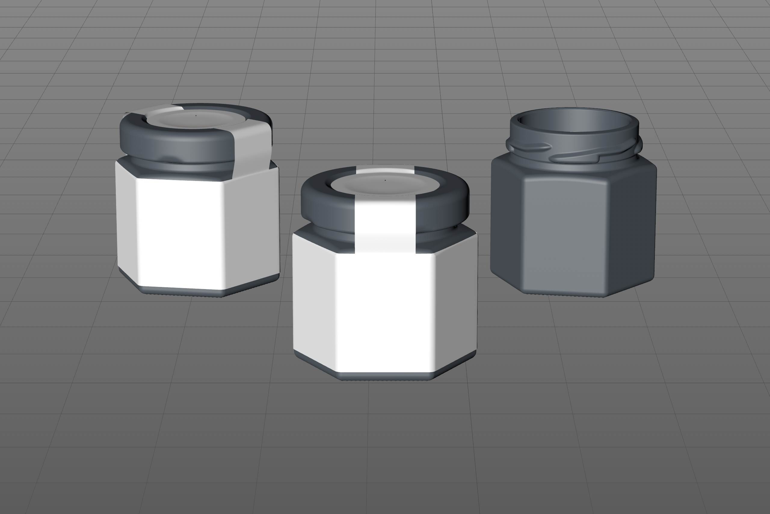 German Honey Glass Jar 50g packaging 3d model