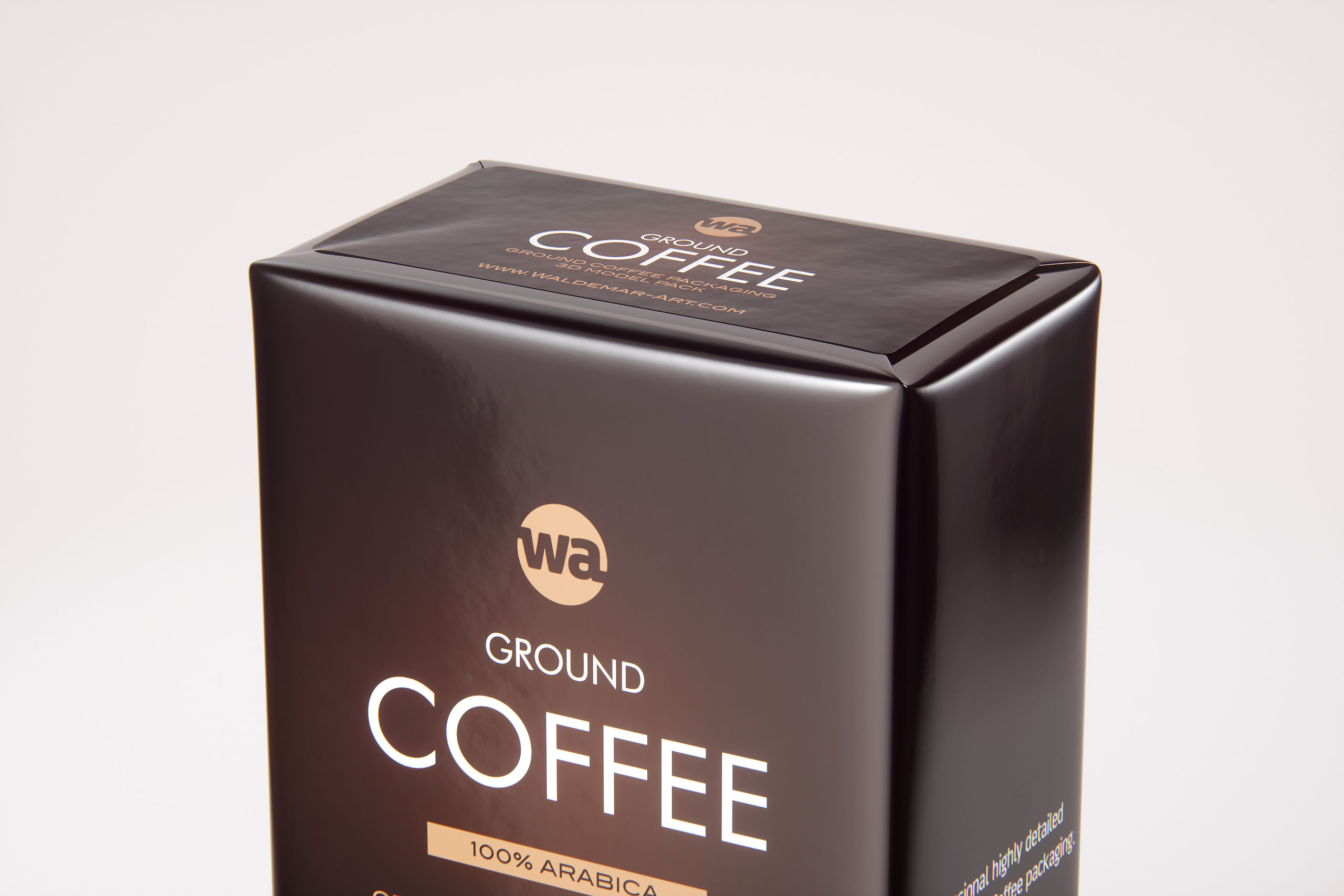 Ground Coffee Packaging 250g 3d model pack