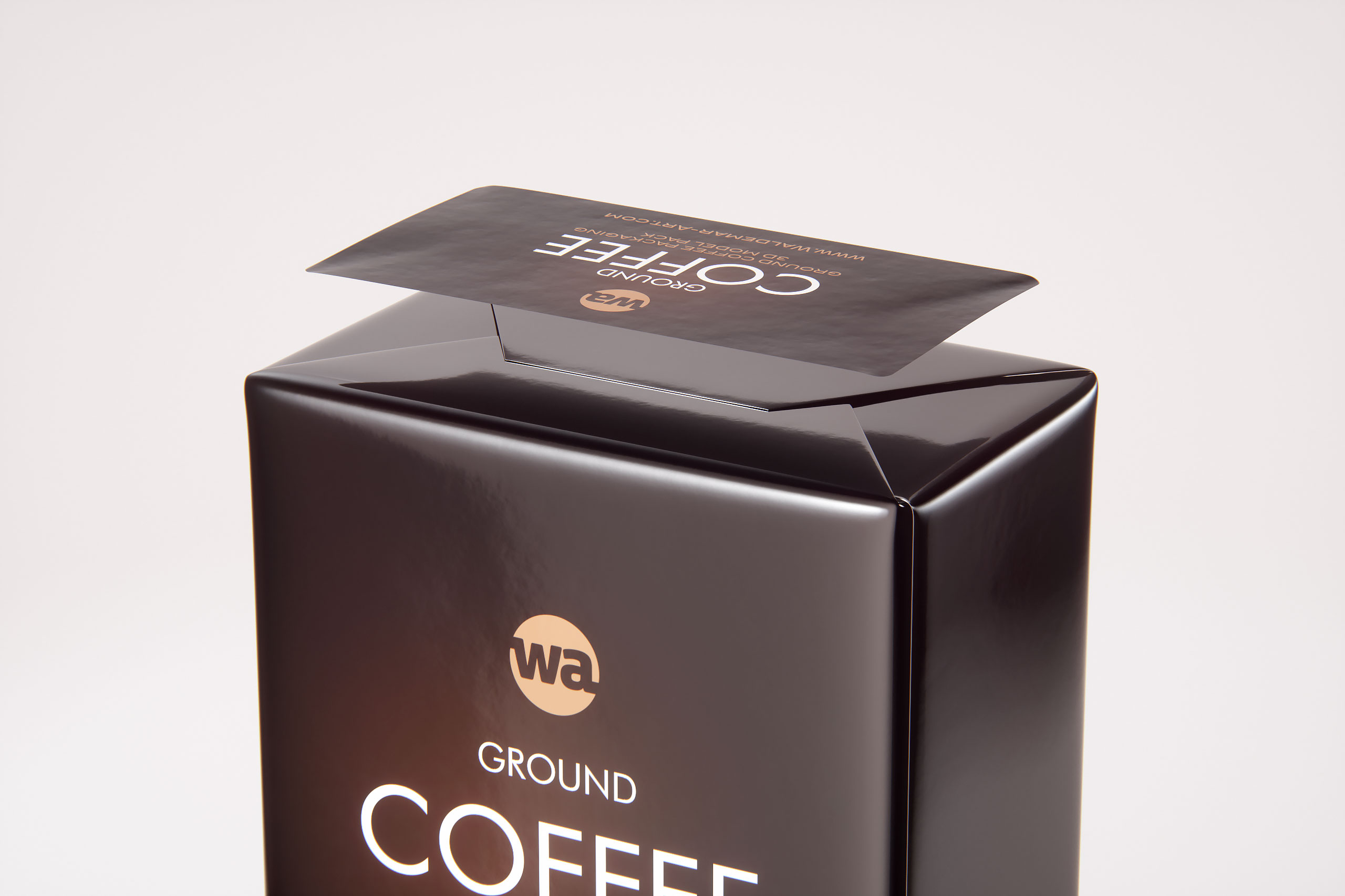 Ground Coffee Packaging 250g 3d model pack