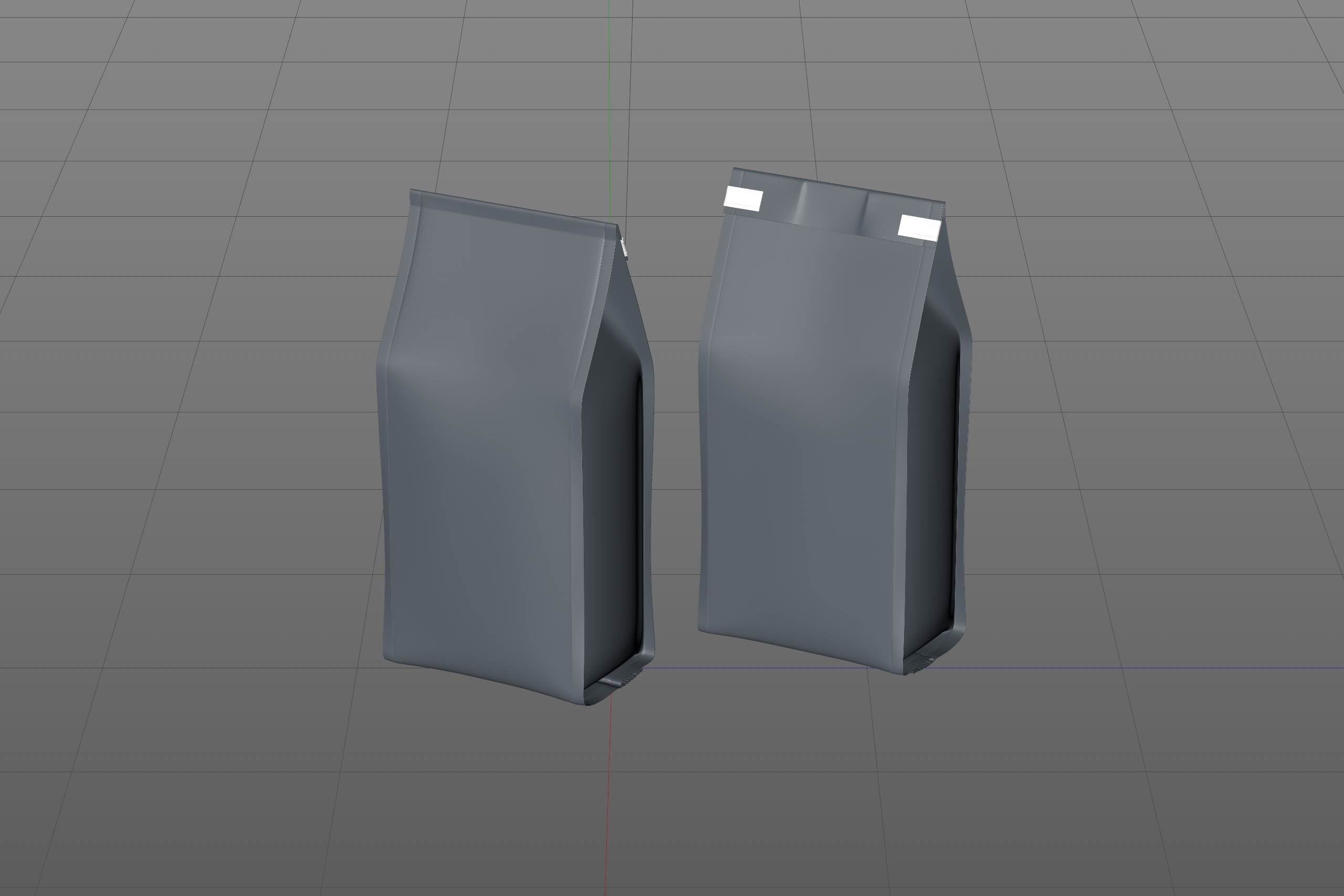 Ground Coffee Bag 200g packaging 3d model