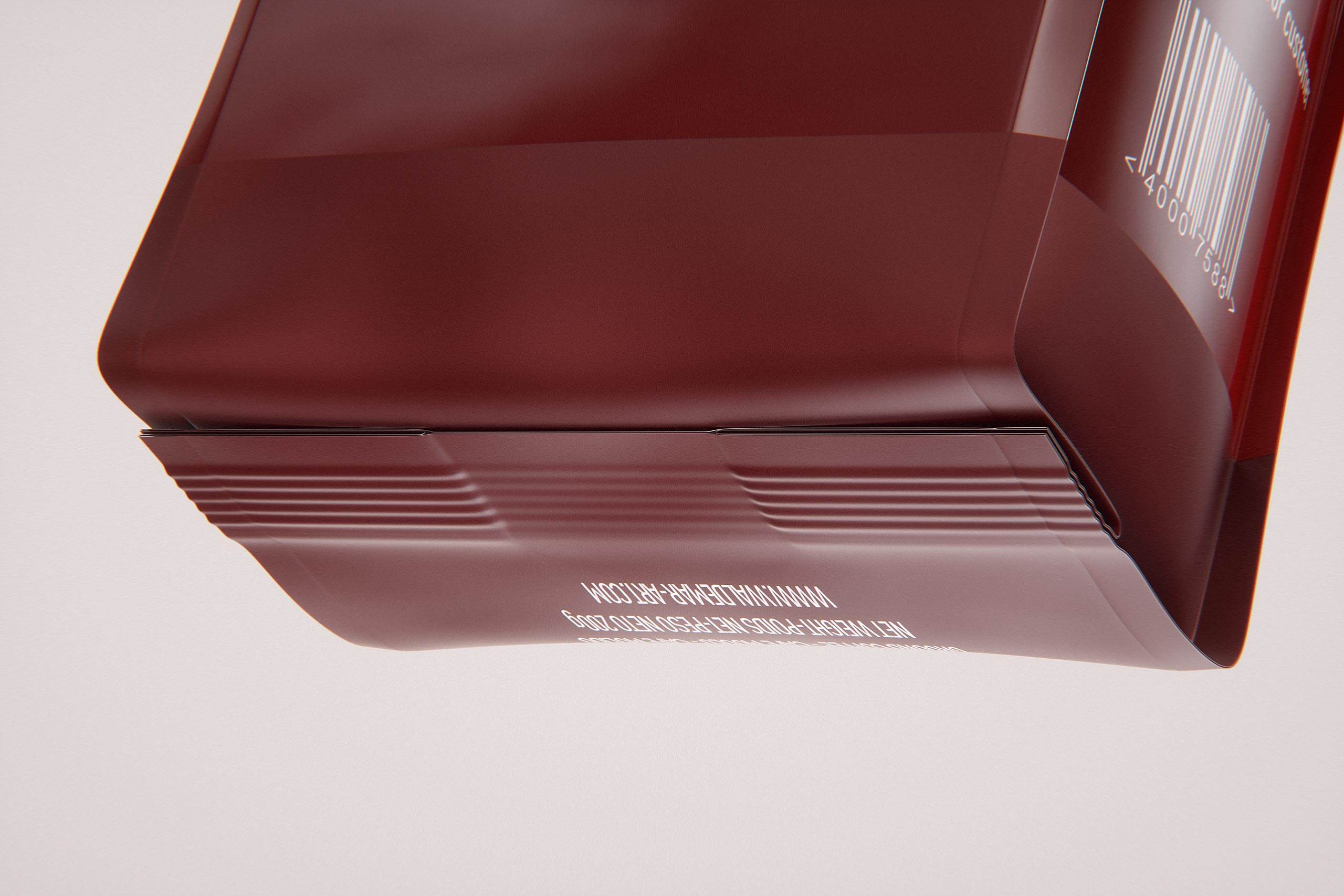 Ground Coffee Bag 200g packaging 3d model