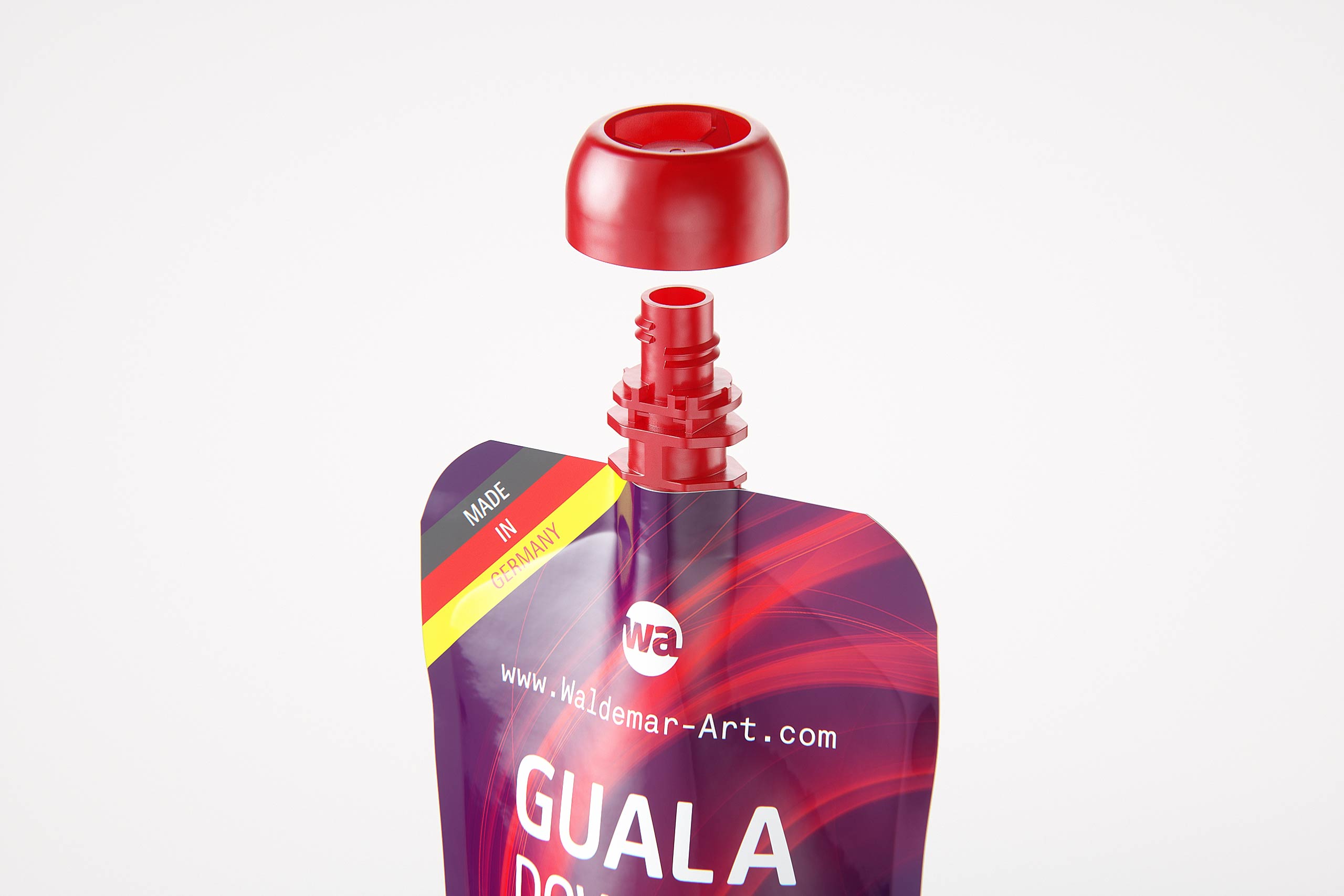Guala Doypack Pouch 150ml premium packaging 3d model with a BabyCap