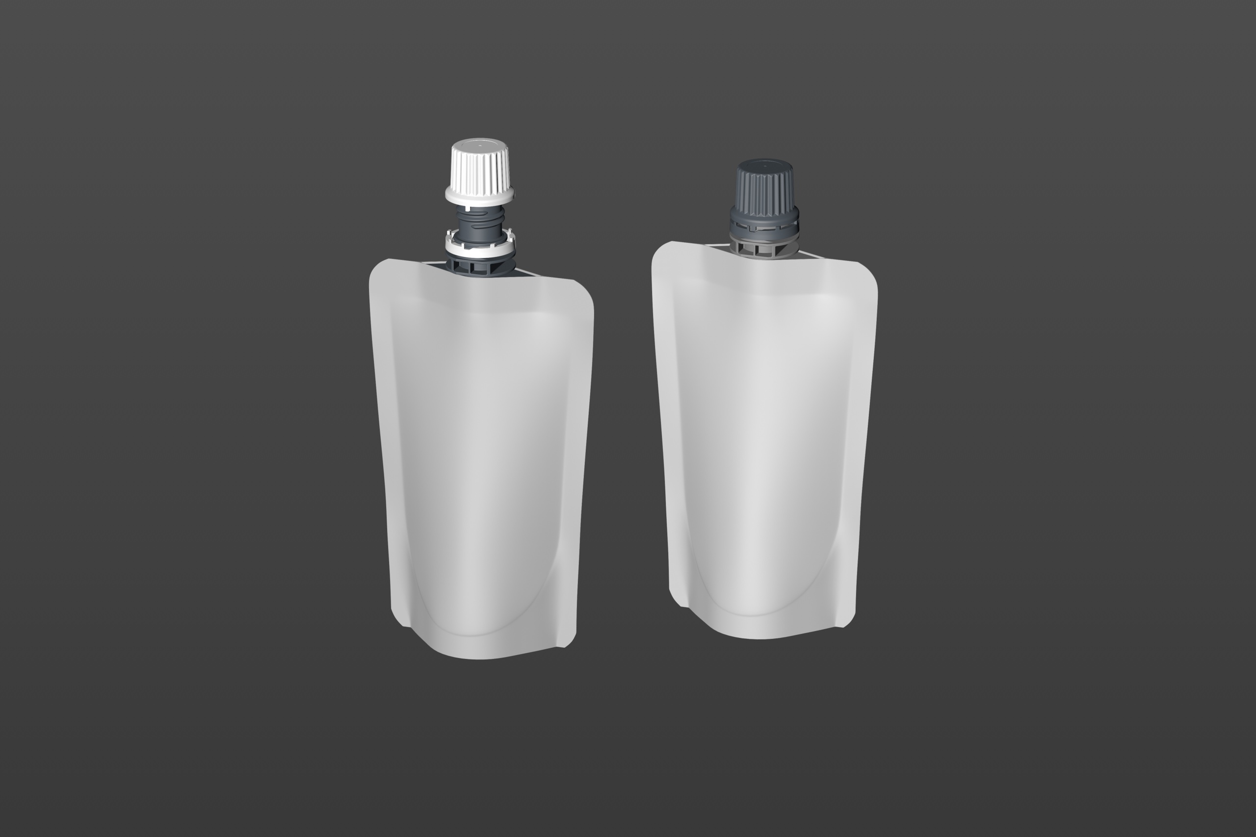 Doypack Spouted Pouch 50g (50ml) packaging 3d model with Standard Cap