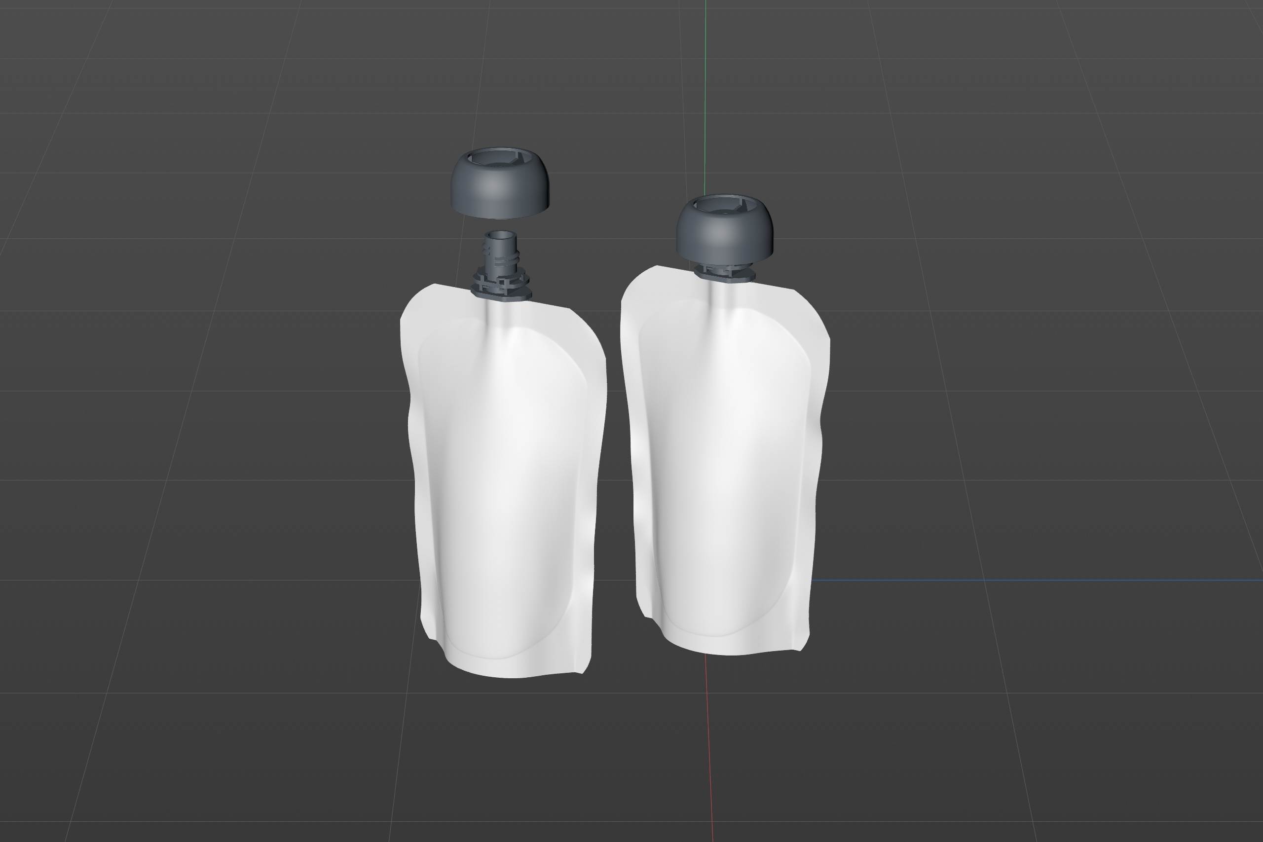 Gualapack Pouch 100g packaging 3d model with babyCap