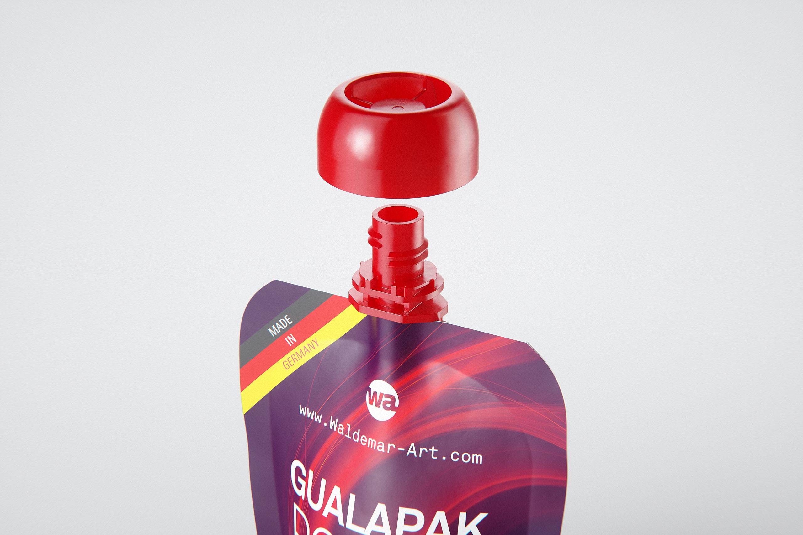 Packaging 3D model of Gualapack Pouch 90g with BabyCap